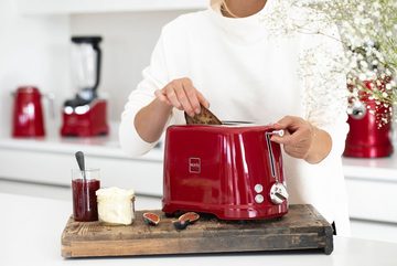 NOVIS Toaster T2 rot, 2 kurze Schlitze, 900 W