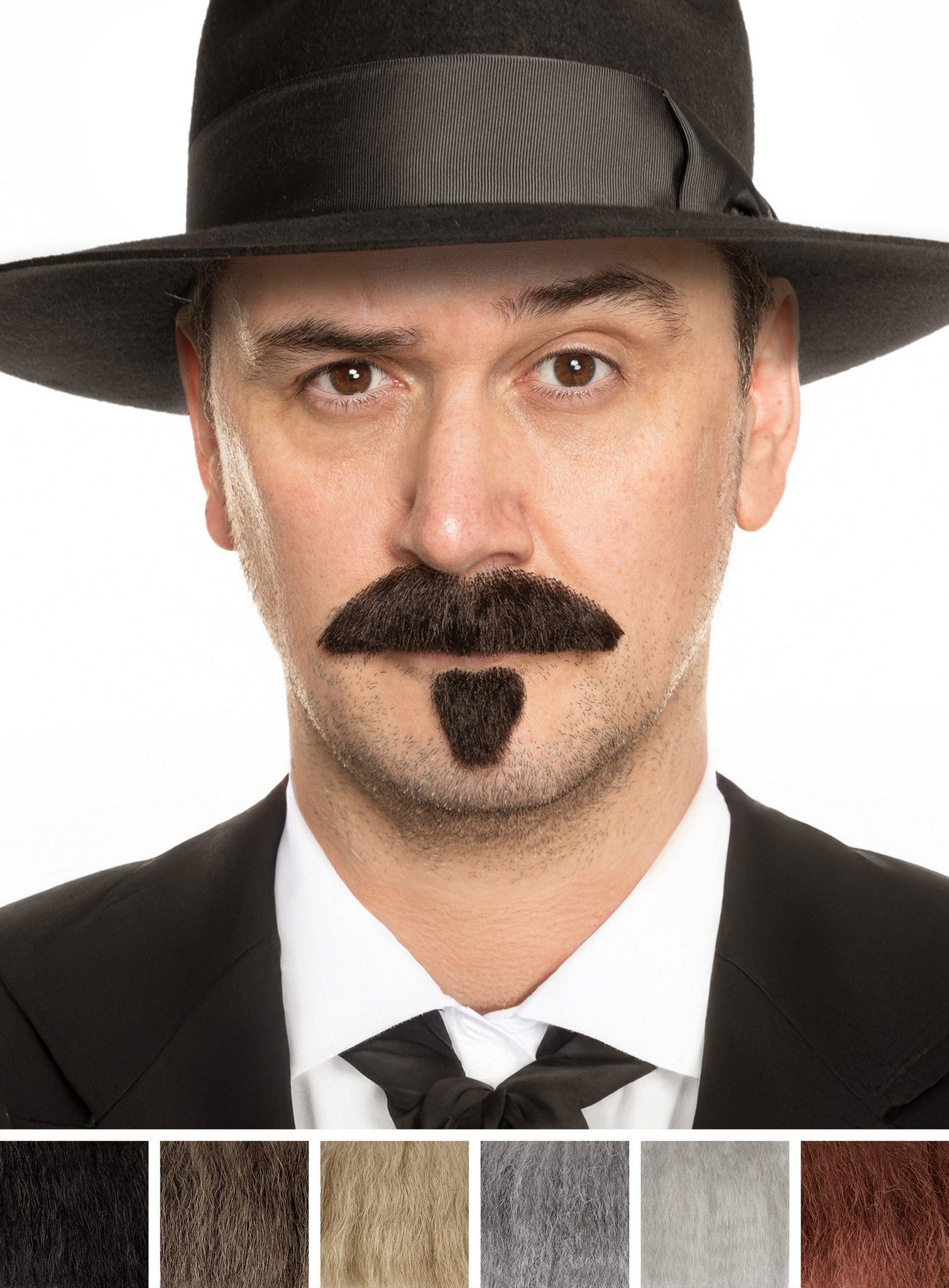 Metamorph Kostüm Bartset Marshal – 6 Farben, Professionelles Bartset mit Echthaaranteil in Theaterqualität