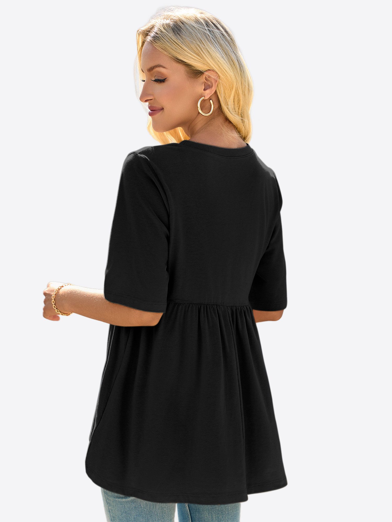 Imily Bela T-Shirt Damen Freizeit-Bluse in Übergrößen (Packung, 1-tlg., 1pe günstig online kaufen