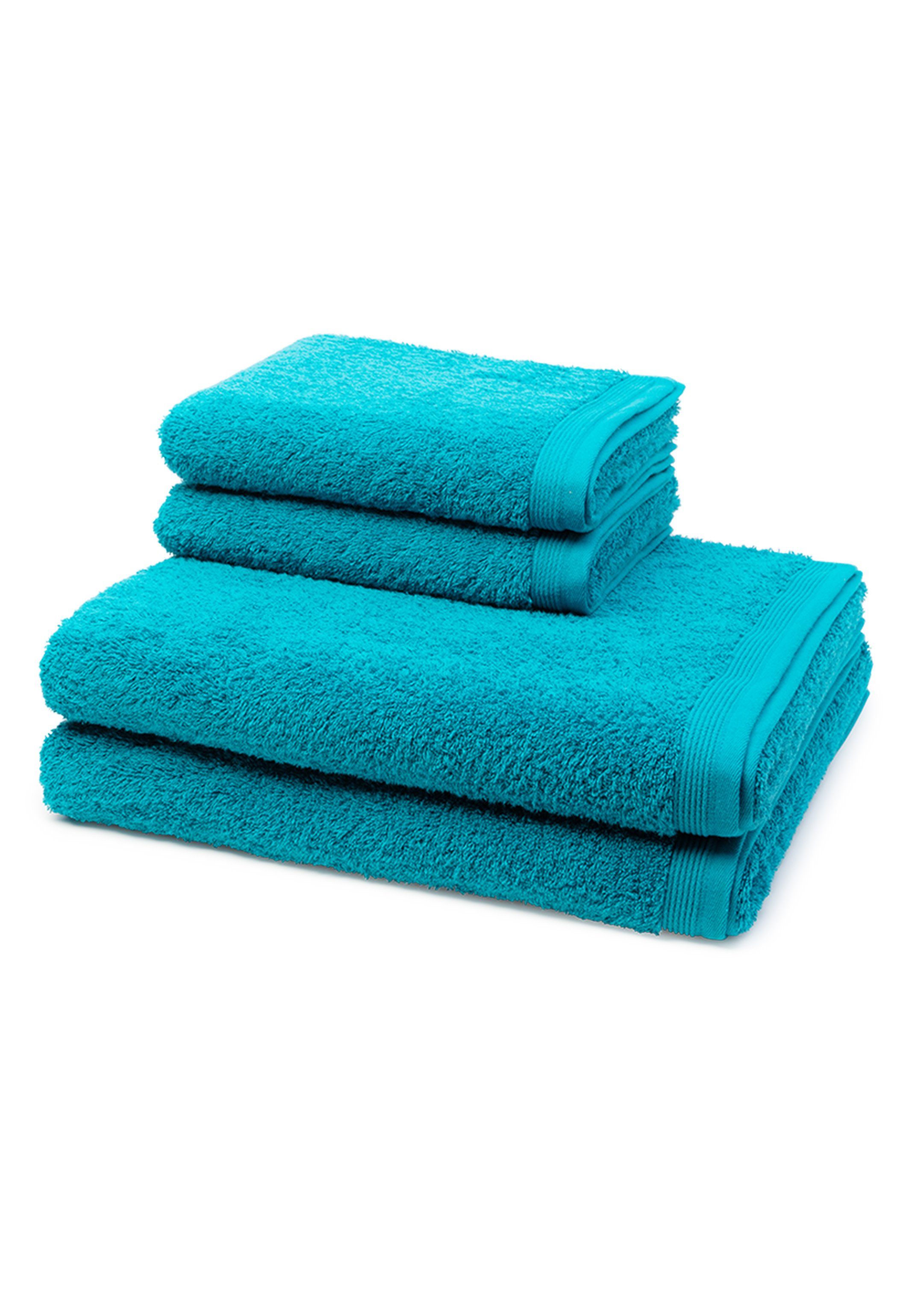 Möve Handtuch Set Superwuschel, Walkfrottee, (Spar-Set, 4-tlg), 2 X  Handtuch 2 X Duschtuch im Set - Baumwolle - Extraweiches Handtuch