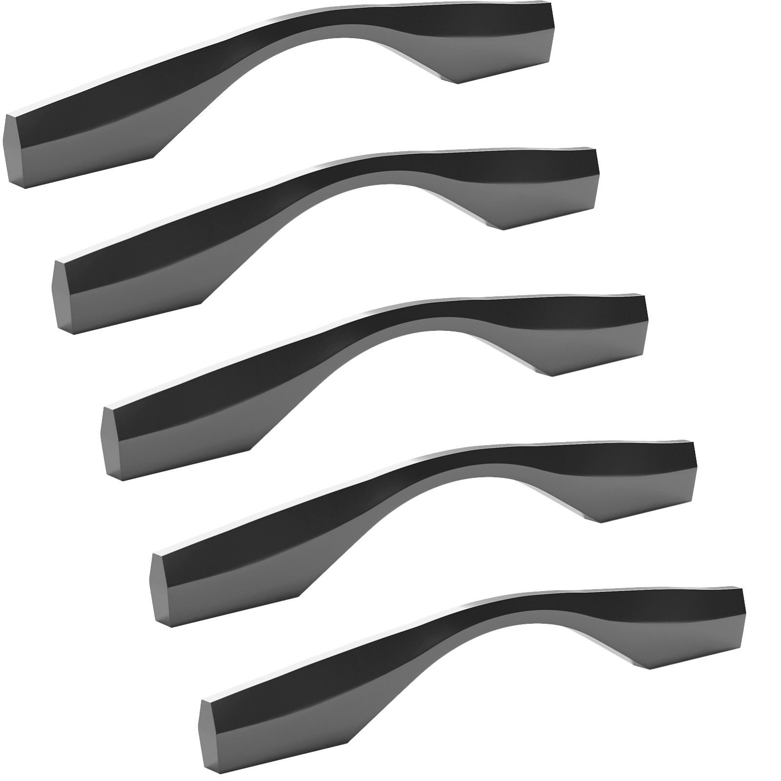 SO-TECH® Möbelgriff Bügelgriff ABELE BA 128/160 - 288/320 mm inkl. Schrauben (5-St), Lochabstand 128/160 mm Chrom dunkel - von SCHÜCO