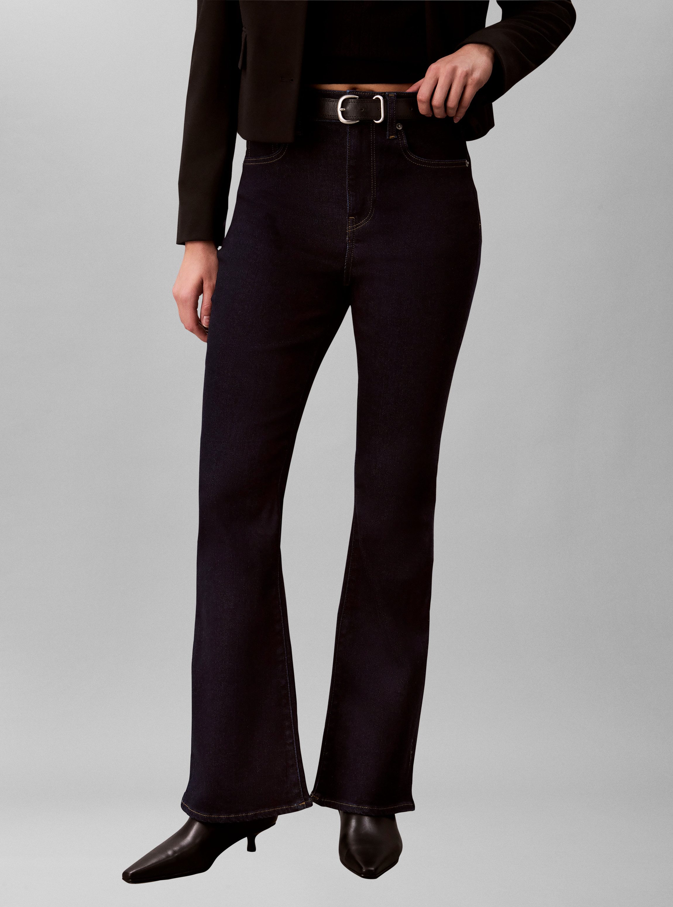 Calvin Klein Jeans Schlagjeans HIGH RISE FLARE CK CLASSIC RINSE Regular fit mit ausgestelltem Bein