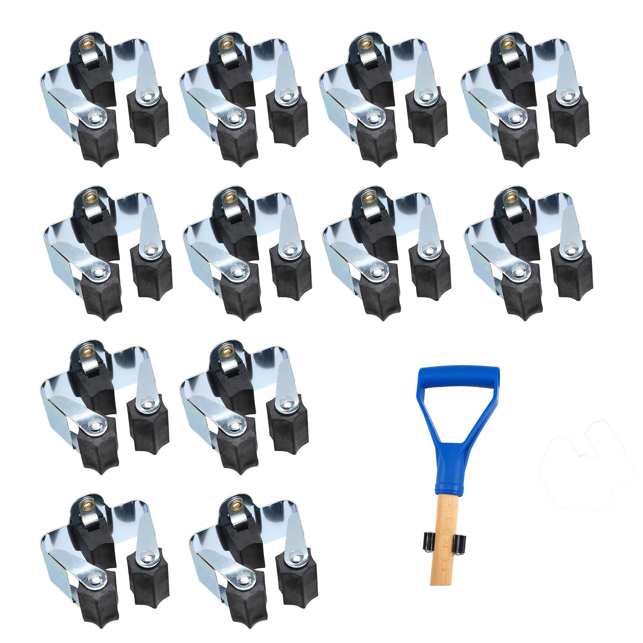Wandhalterung 12er Set Wandhalter Werkzeug Gerätehalter Besenhalter mit