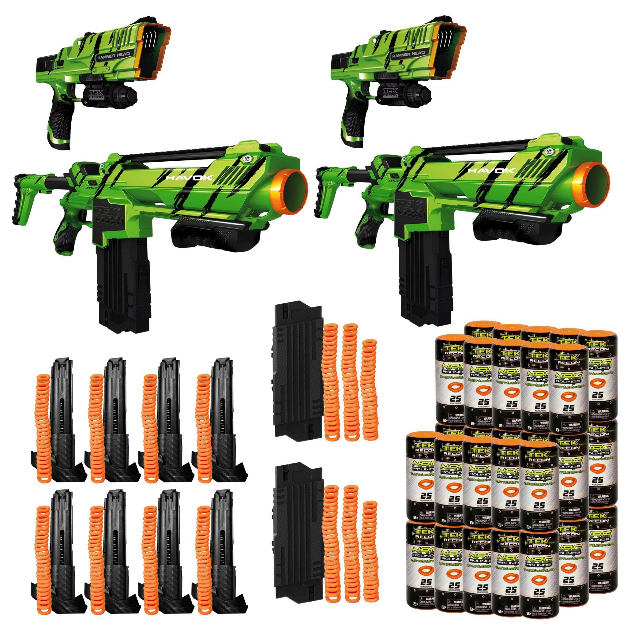 Blasterparts Blaster Tek Recon 2 Player Pack, Extrem umfangreiches Paket. Rüste dein Team aus und spielt in verschi