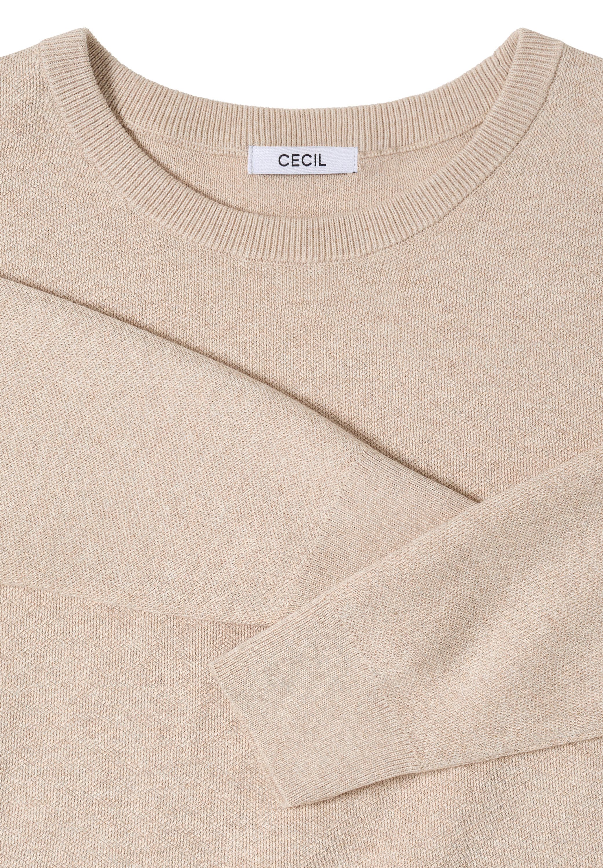 CECIL Strickpullover Sweatshirt mit Rundhals