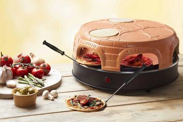 Emerio Standgrill Pizza-Ofen, PIZZARETTE PO-115848.1 für 6 Personen Mini-Pizza, 1500 W