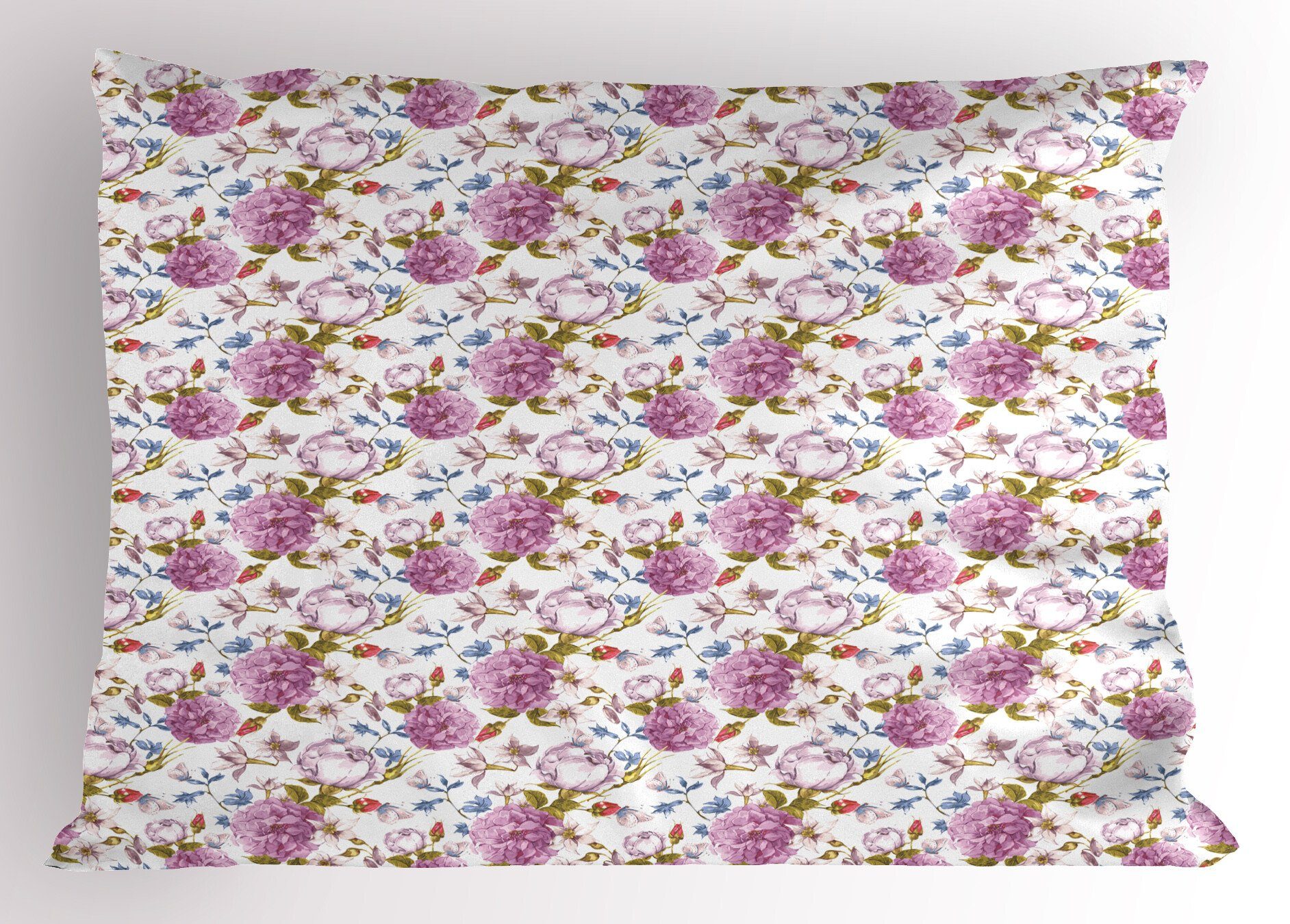 Kissenbezüge Size Dekorativer Stück), Retro Pastelltönen (1 in Gedruckter Blume Abakuhaus Standard Natur Kopfkissenbezug,