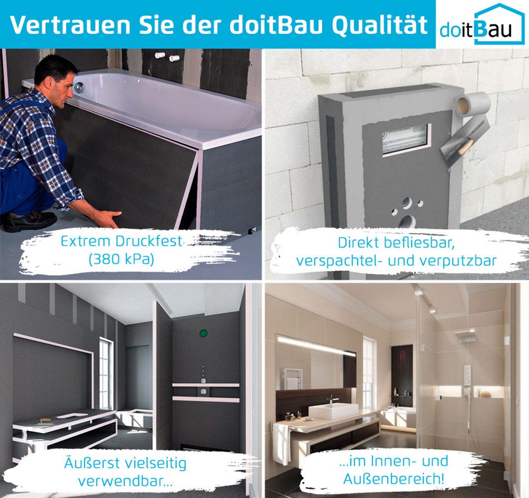 doitBau Dämmplatte 15x doitBau Sanitär Bauplatte XPS 6mm je 60cm x 120cm, ( günstig online kaufen