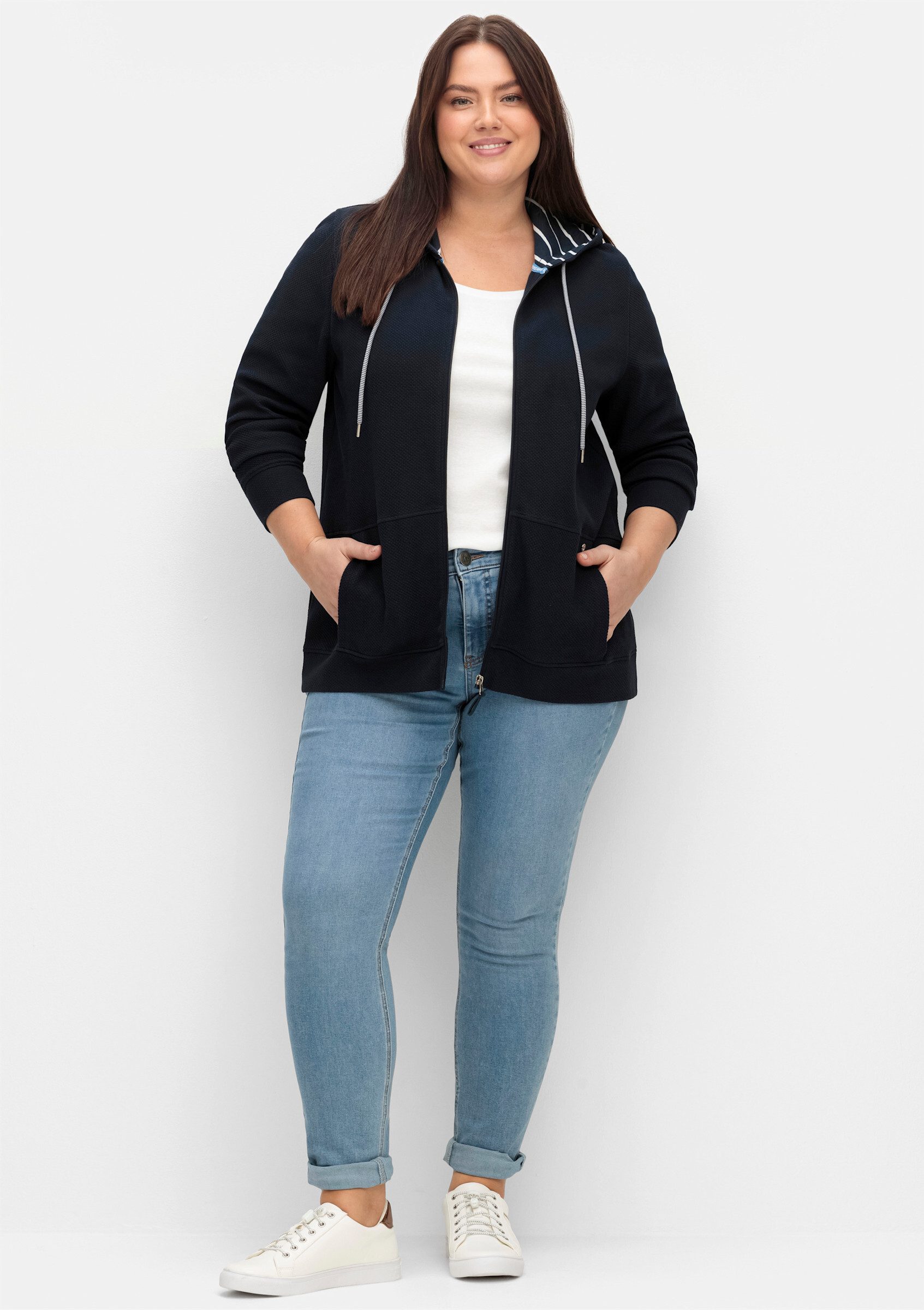 Sheego Shirtjacke Sweatjacke günstig online kaufen