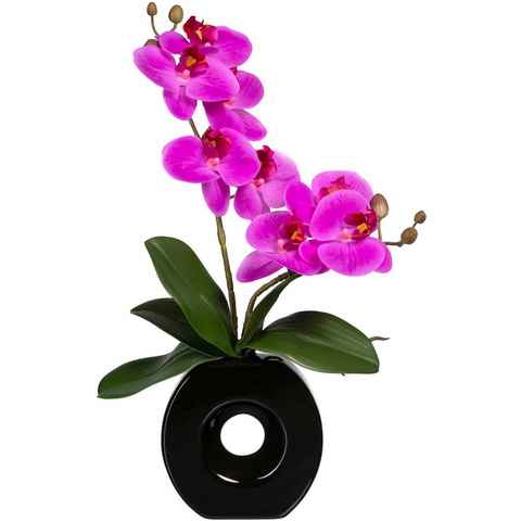 Kunstorchidee Phalaenopsis Orchidee Phalaenopsis, Creativ green, Höhe 35 cm, in Keramikvase