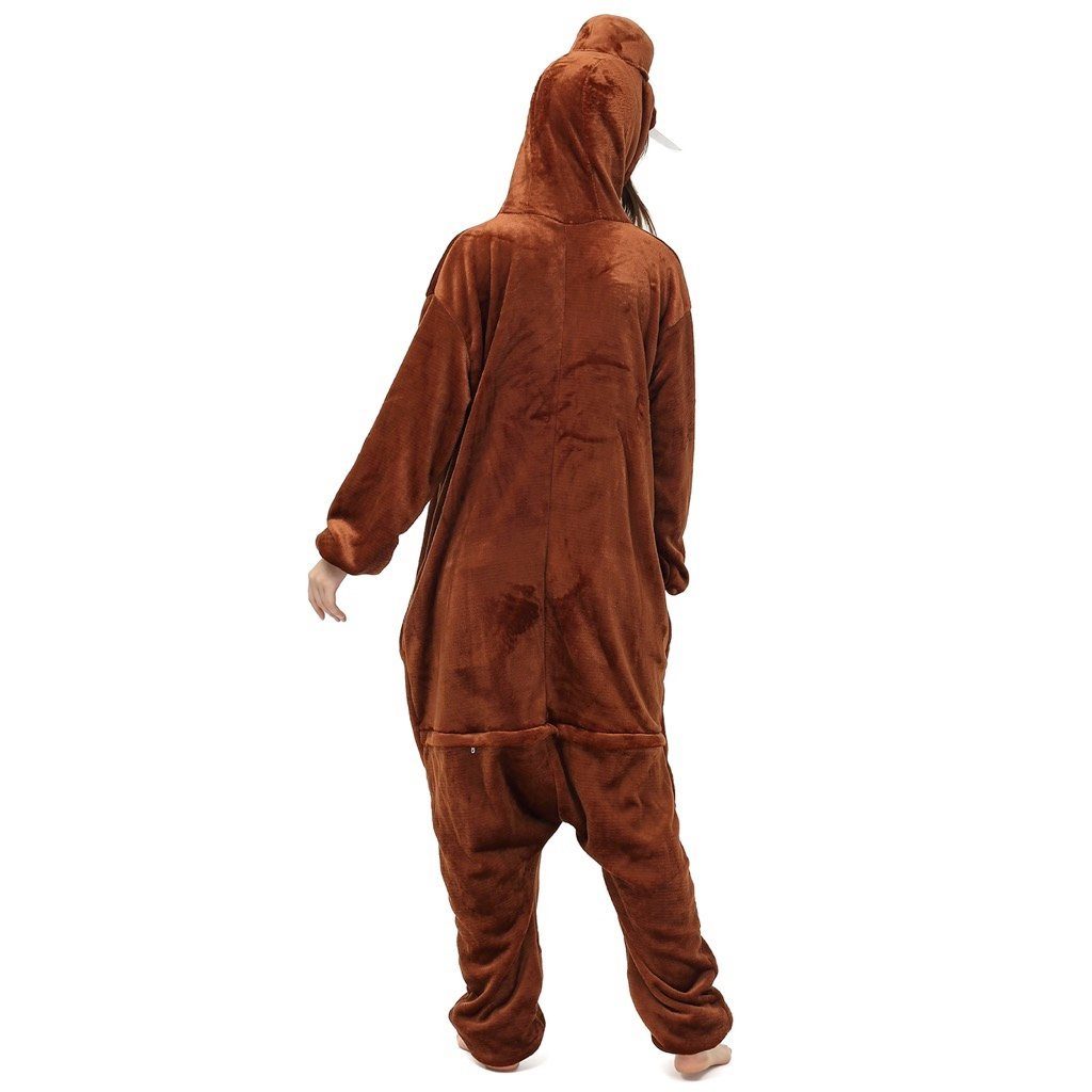 Katara Partyanzug Meerestiere Jumpsuit Kostüm für Erwachsene S-XL, Karneval - Kostüm, Kigurumi - Walroß Braun M (155-165cm)