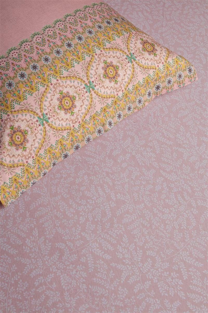 PiP Studio Натяжные простыни Pip Leafy Pink 160X200/220 Rosa 96% cotton, 4% lycra, Jersey Lycr, Baumwolle, Gummizug: Rundum, (1 Stück), Простыни mit Gummizug in 90x200 140x200 180x200 und weitere Größen