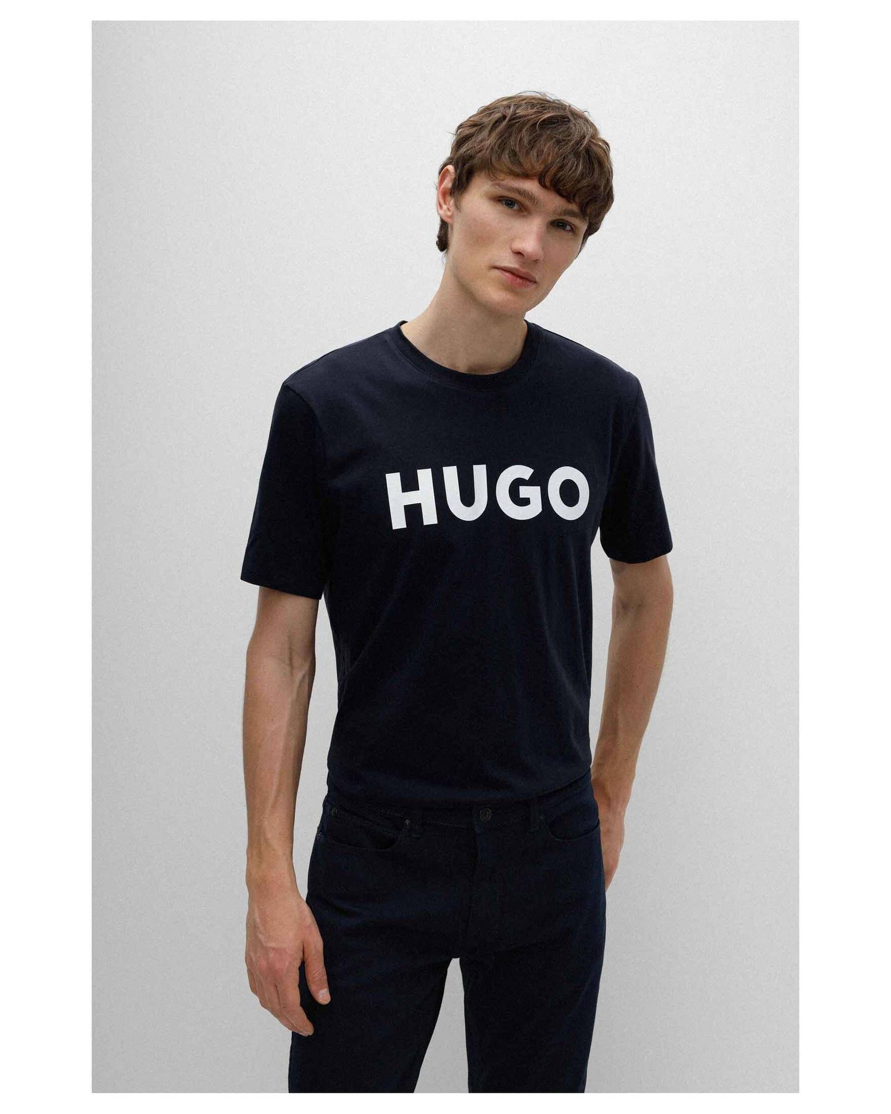 HUGO T-Shirt Herren T-Shirt blau DULIVIO (296) (1-tlg)