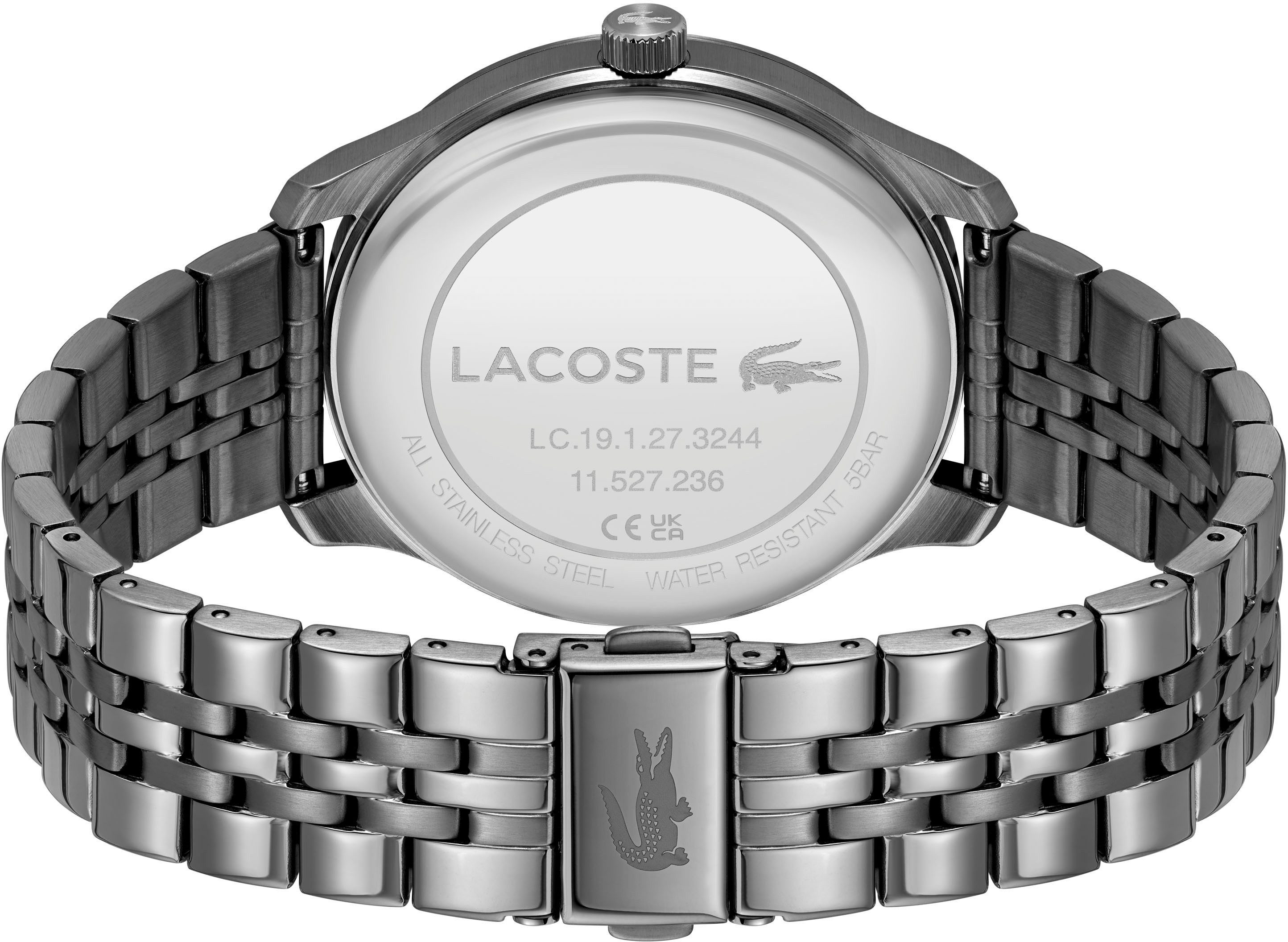Lacoste Quarzuhr Lisbon 2011371, Armbanduhr, Herrenuhr, Edelstahlarmband, analog