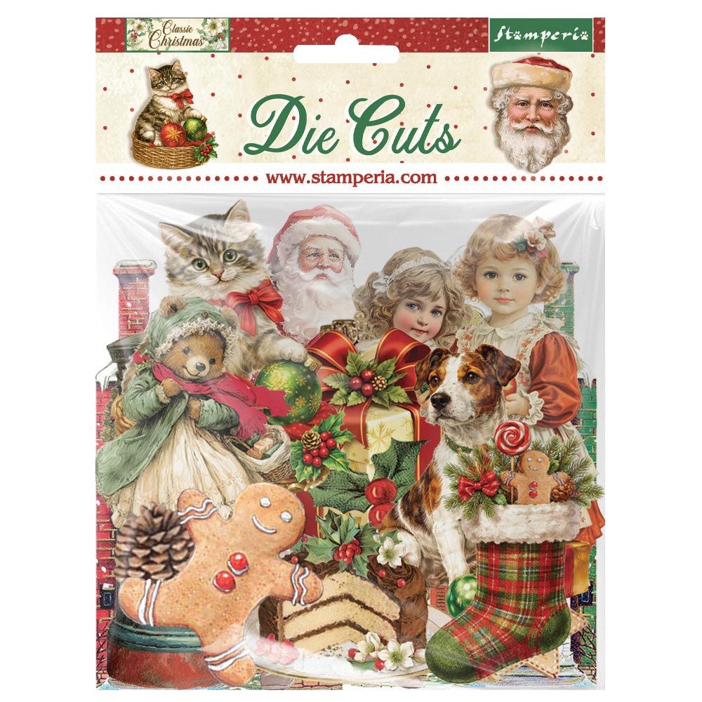 Stamperia Motivpapier Stanzmotive "Classic Christmas", 50 Teile