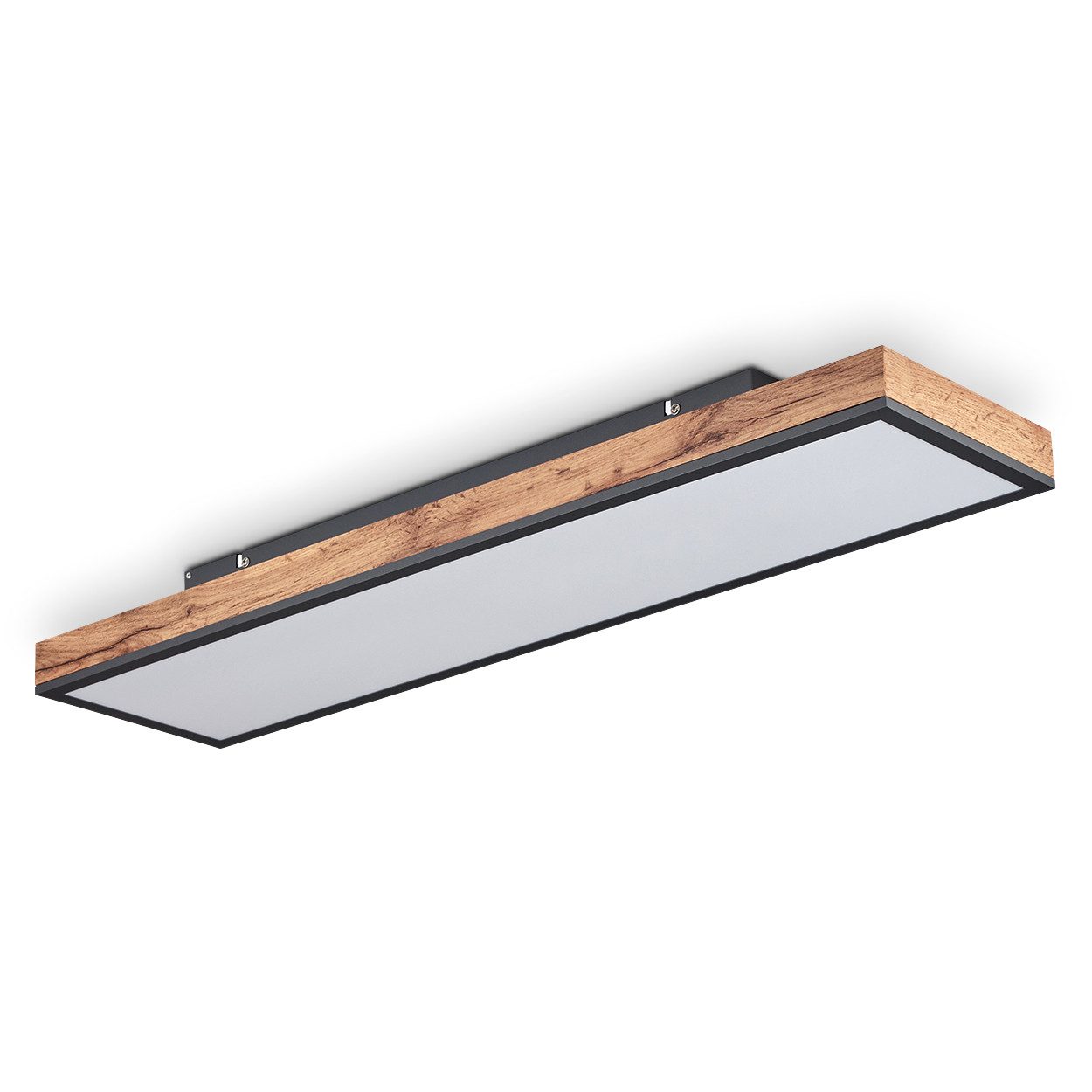 hofstein Deckenleuchte »Vacil« modernes Deckenpanel aus Metall und Holz in günstig online kaufen