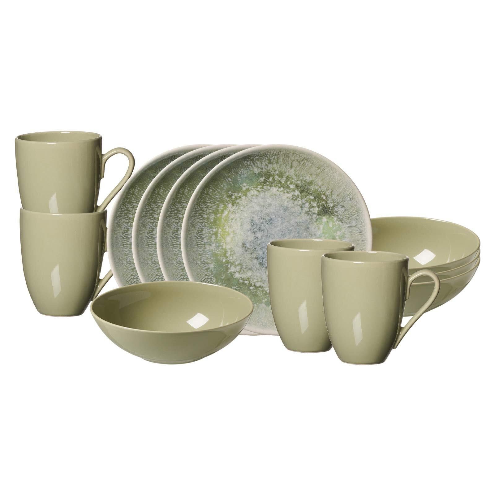 Ritzenhoff & Breker Frühstücks-Geschirrset Cecina Frühstücks-Set 8er Set (8-tlg), 4 Personen, Steinzeug