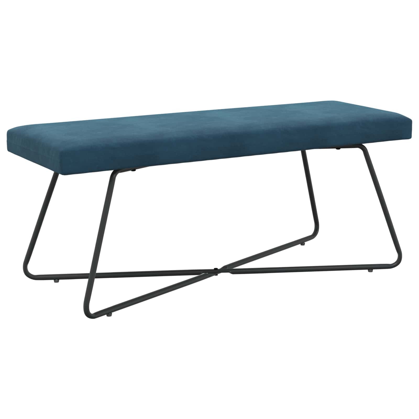 vidaXL Sitzbank Bank Blau 110 x 40 x 45 cm Samt (1-St)
