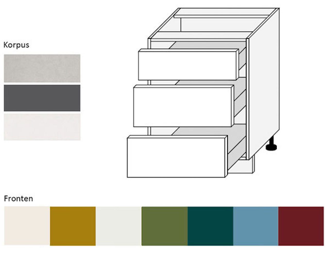 RAL 5024 pastellblau matt | Korpus: weiß