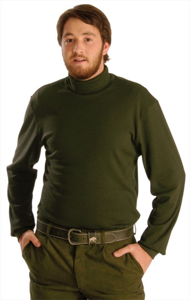 Hubertus® Hunting Rollkragenpullover Rollkragen Jagdpullover oliv Ansitzpullover Winterpullover Oefele Jagd