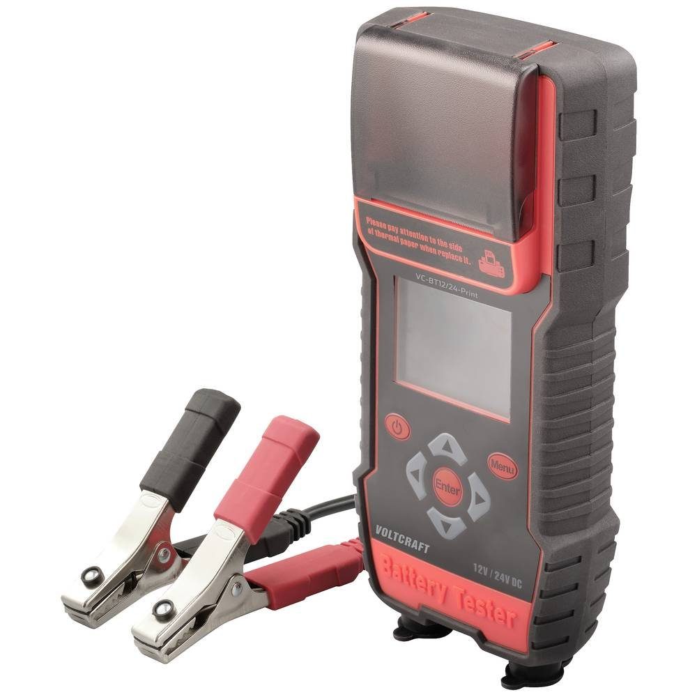 VOLTCRAFT Kfz-Batterietester 12/24V Professional mit Drucker VC-13967340 Batterie-Ladegerät (Batterieprüfung)