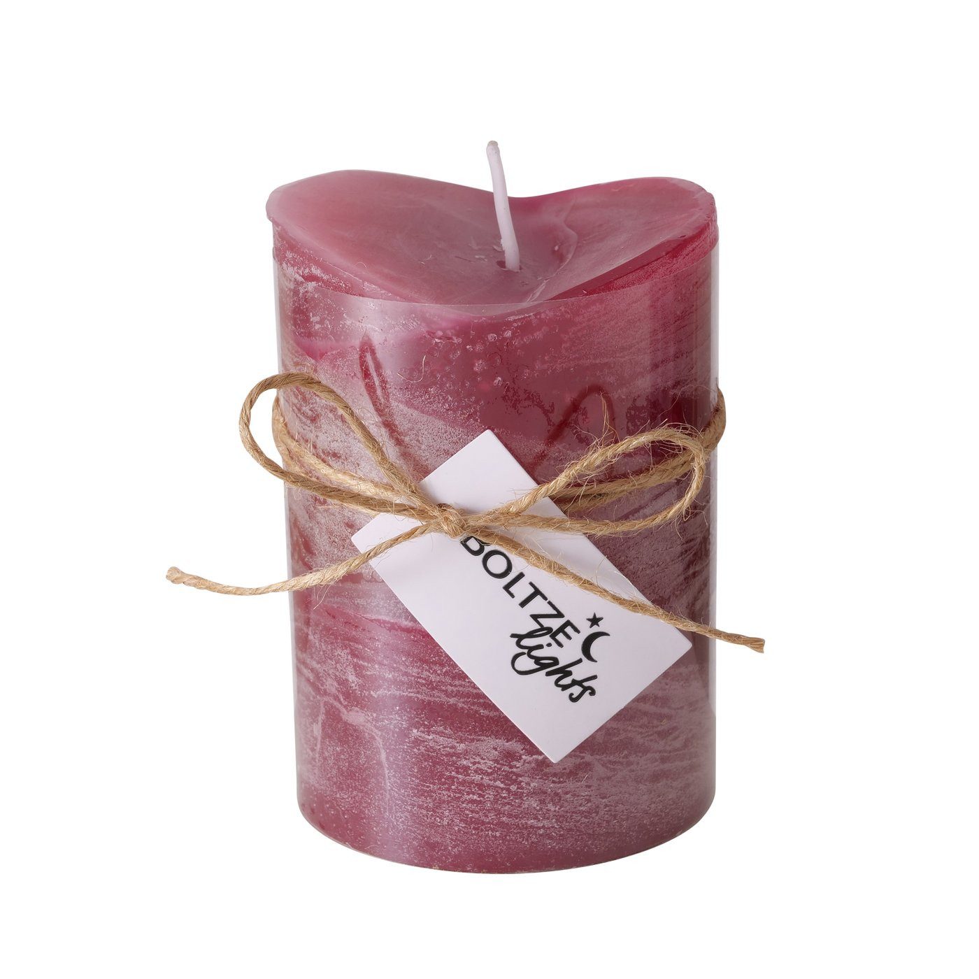 BOLTZE Stumpenkerze Stumpenkerze, 1 Stück, Dunkelrot günstig online kaufen