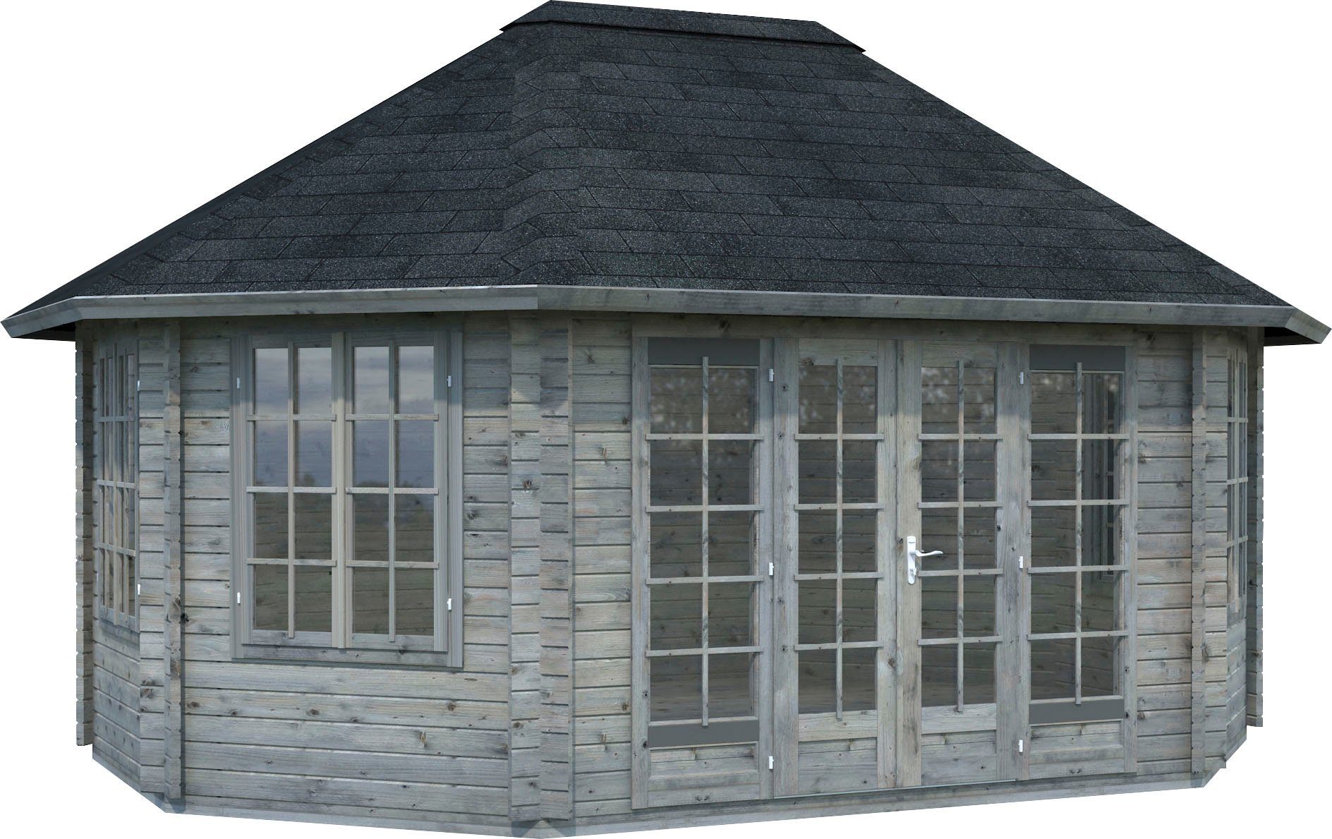 Palmako Gartenhaus Pavillon Hanna, BxT: 653x503 cm, grau
