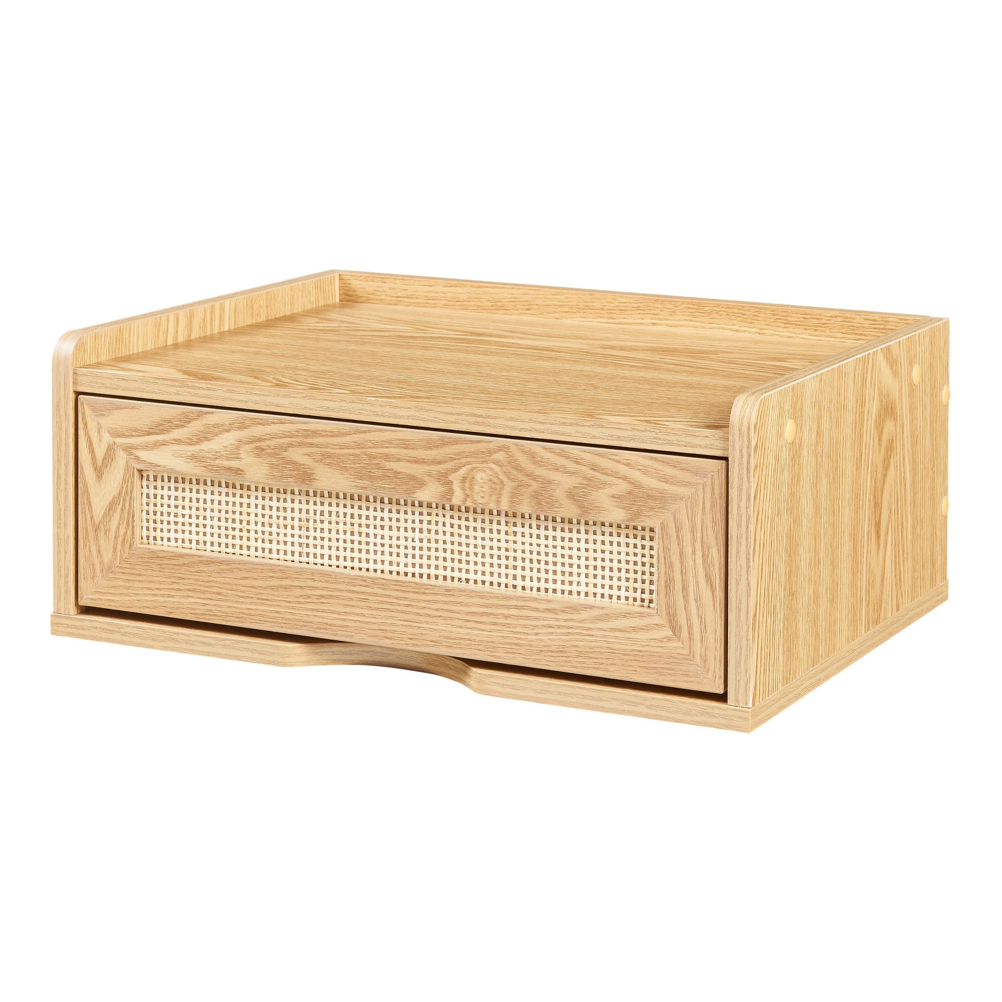 en.casa Wandregal, »Ljuredsø« mit Schublade 40x30x16,5 günstig online kaufen