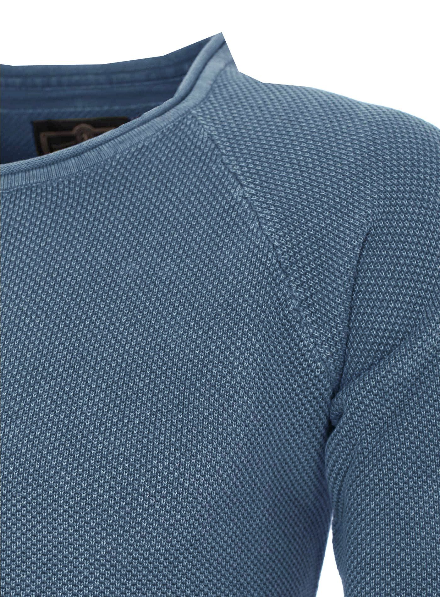 Key Largo Langarmshirt mit dezenter Musterung blau