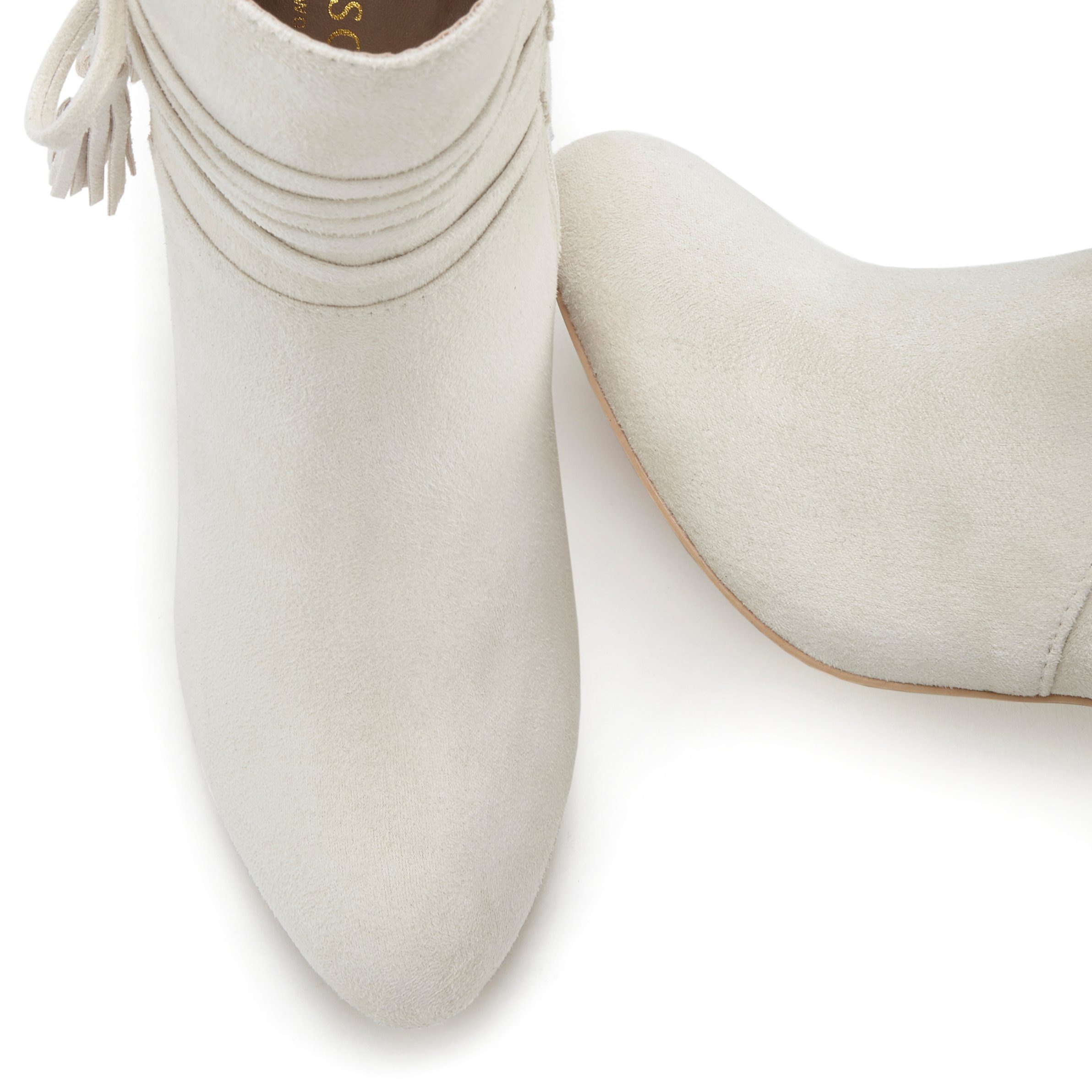 High-Heel-Stiefelette, Stiefelette LASCANA beige Blockabsatz, Stiefel mit Boots, Ankle
