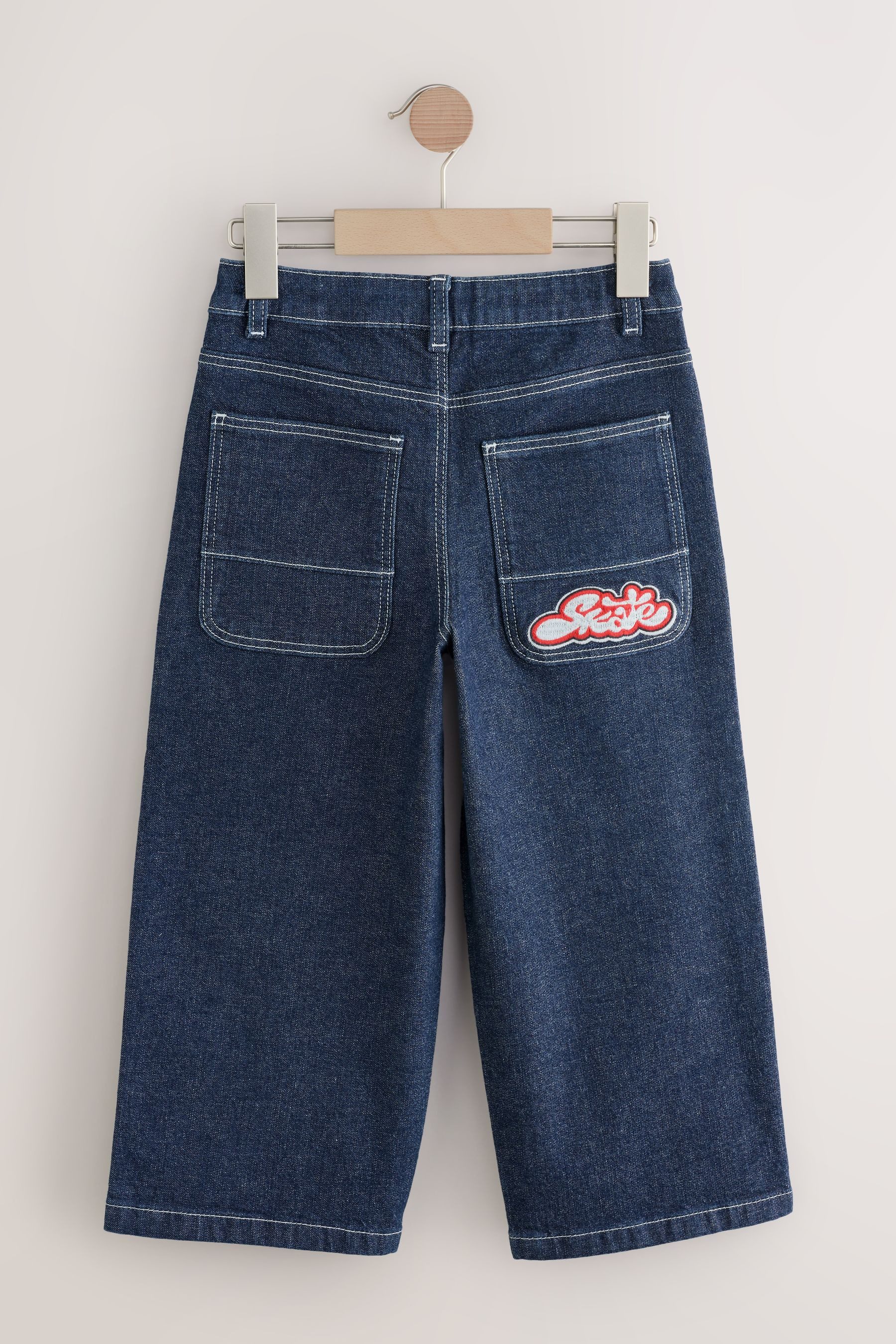 Next Weite Jeans Authentic Jeans 100 % Baumwolle – Super Wide Fit (1-tlg)