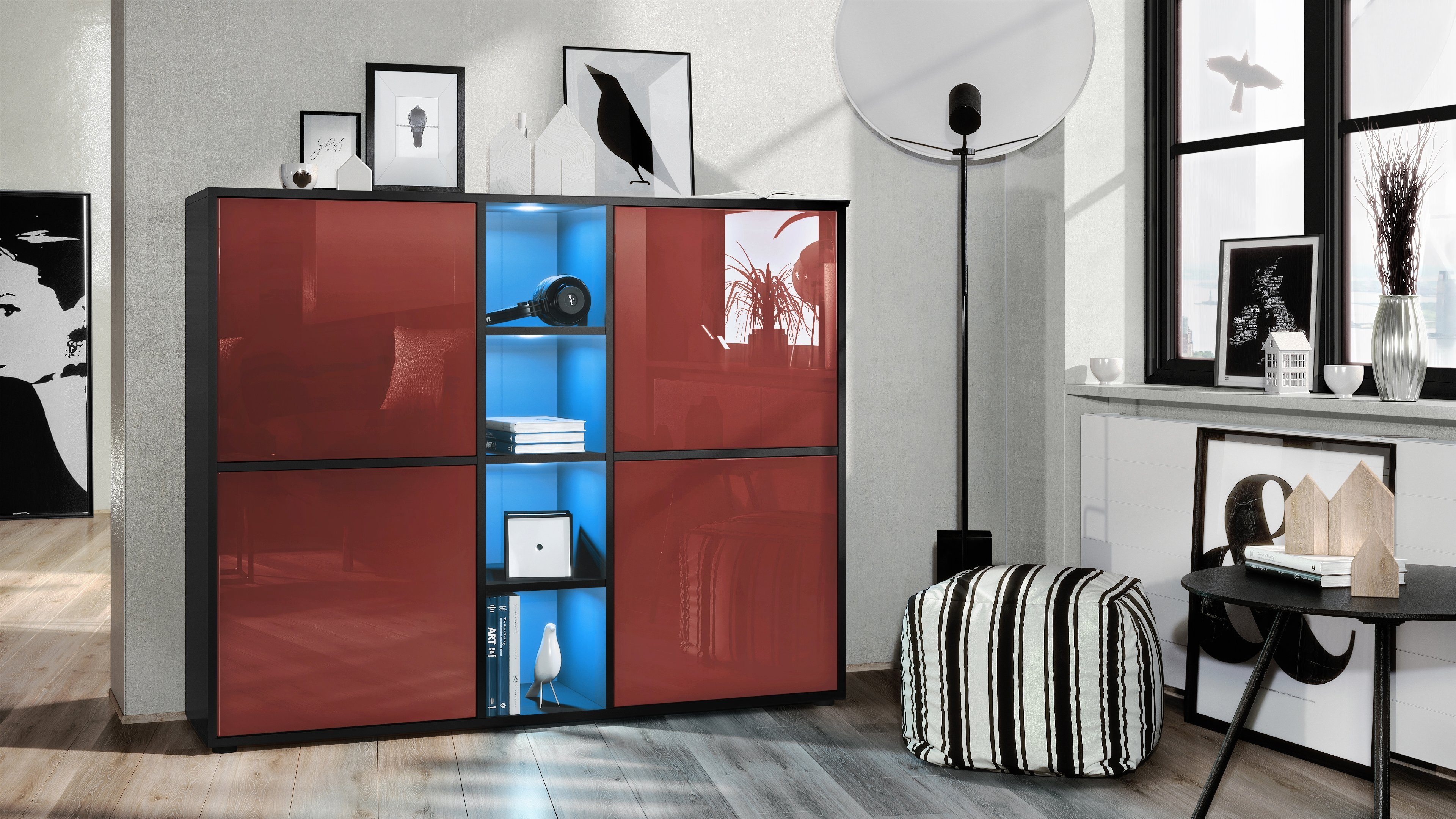 Vladon Highboard Cuba V3 (Highboard, mit günstig online kaufen