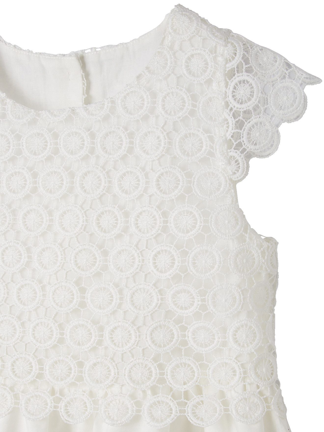 vertbaudet Minikleid Festliches Mädchen Kleid mit Makrameespitze