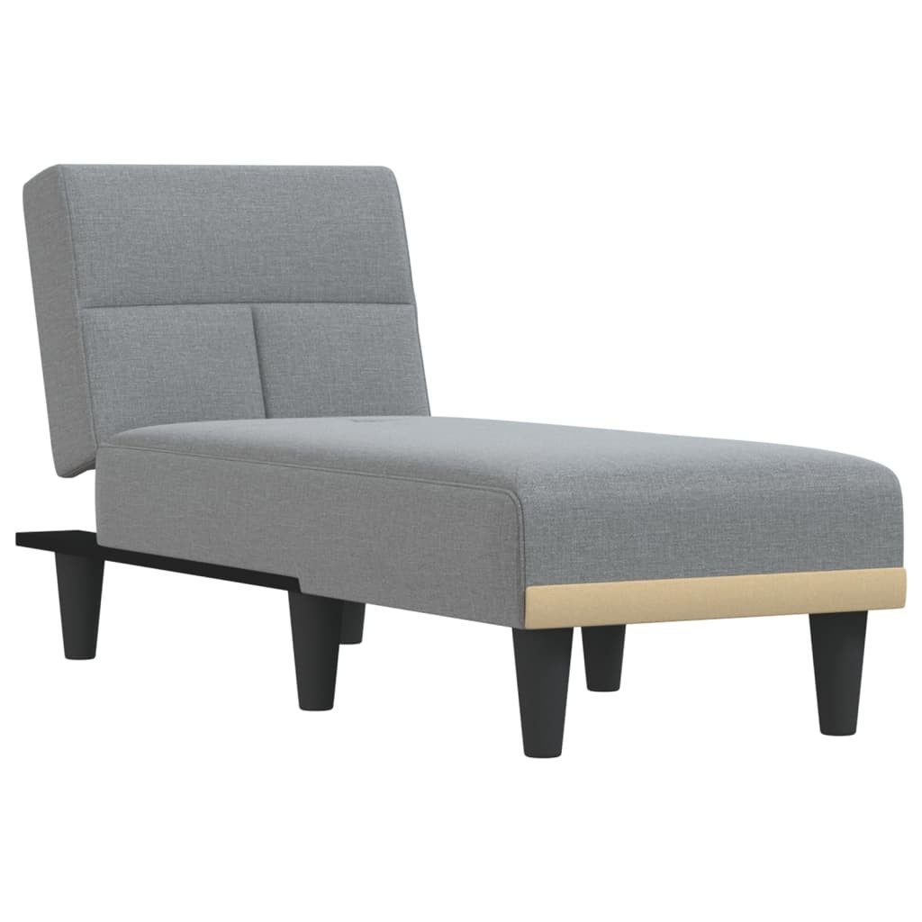 vidaXL Chaiselongue Chaiselongue Hellgrau Stoff, 1 günstig online kaufen