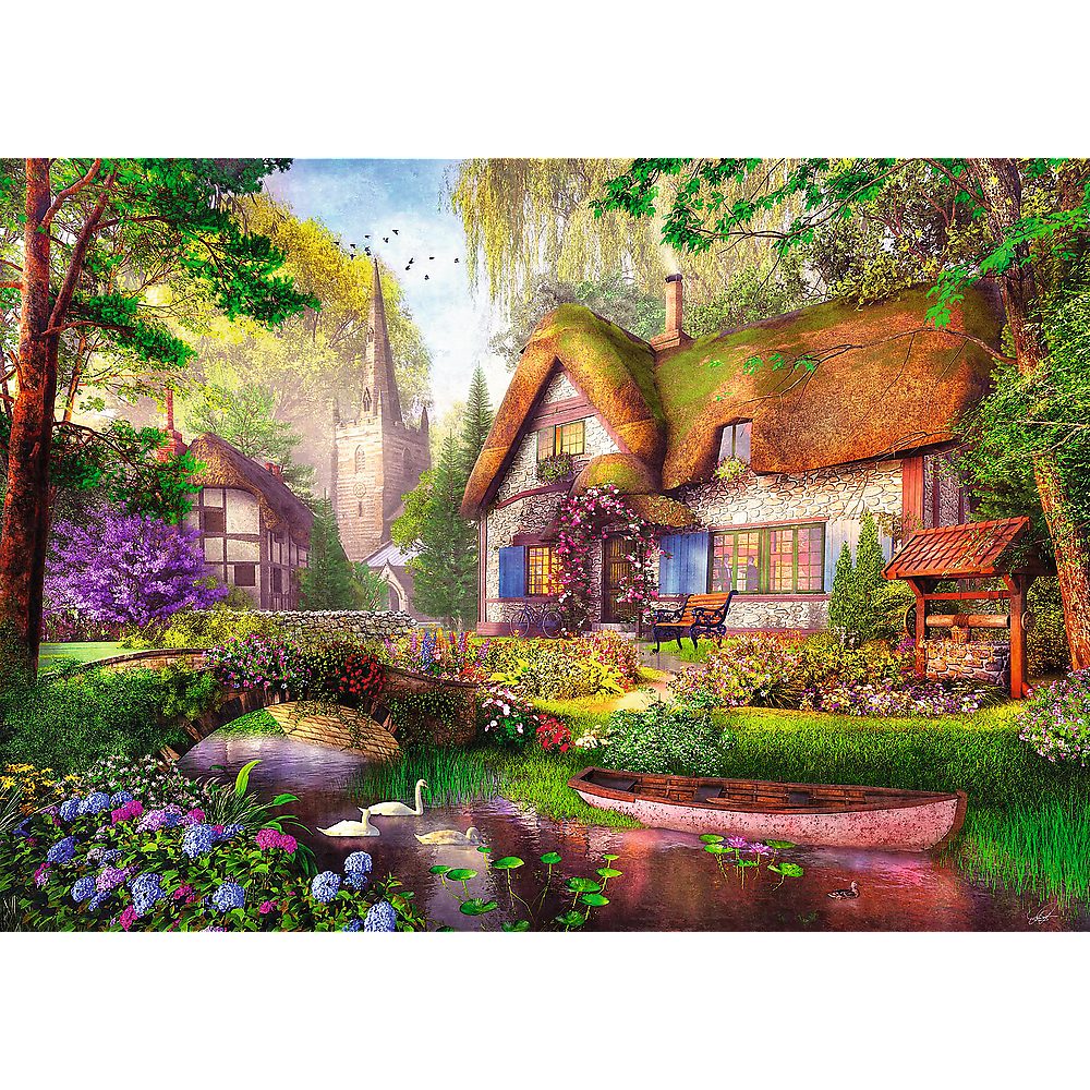Trefl Puzzle Trefl, Eine Hütte im Wald, 1000 Teile Premium Plus Puzzle, 100 günstig online kaufen