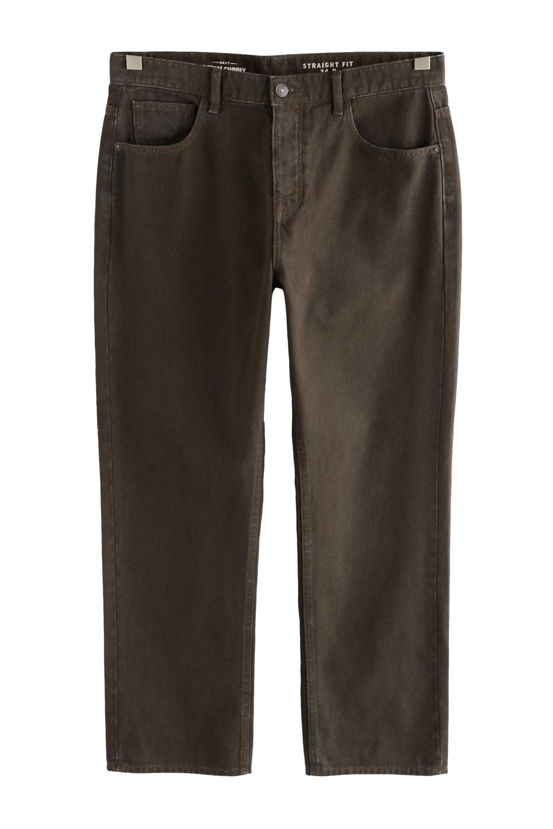 Straight-Jeans Straight Fit Jeans aus Canvas-Denim