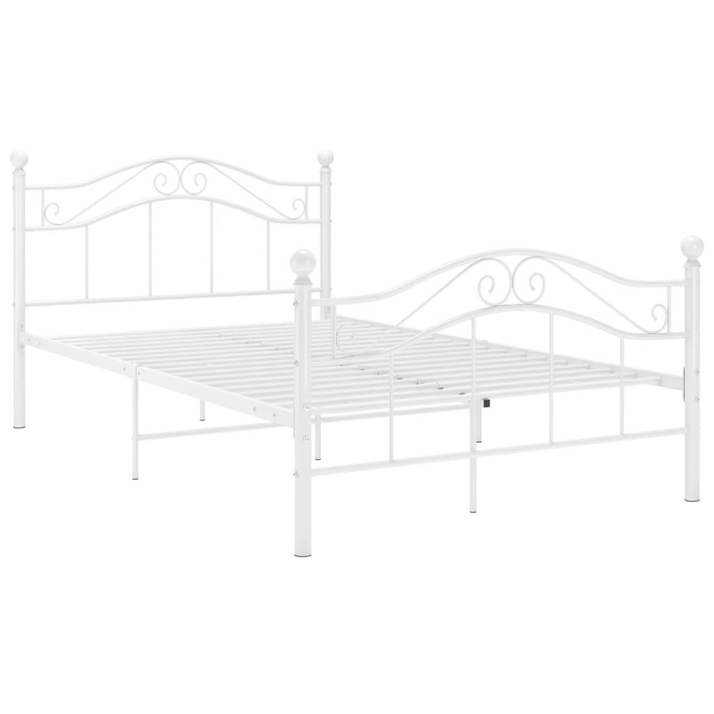furnicato Bettgestell Bett Weiß Metall 120x200 cm günstig online kaufen