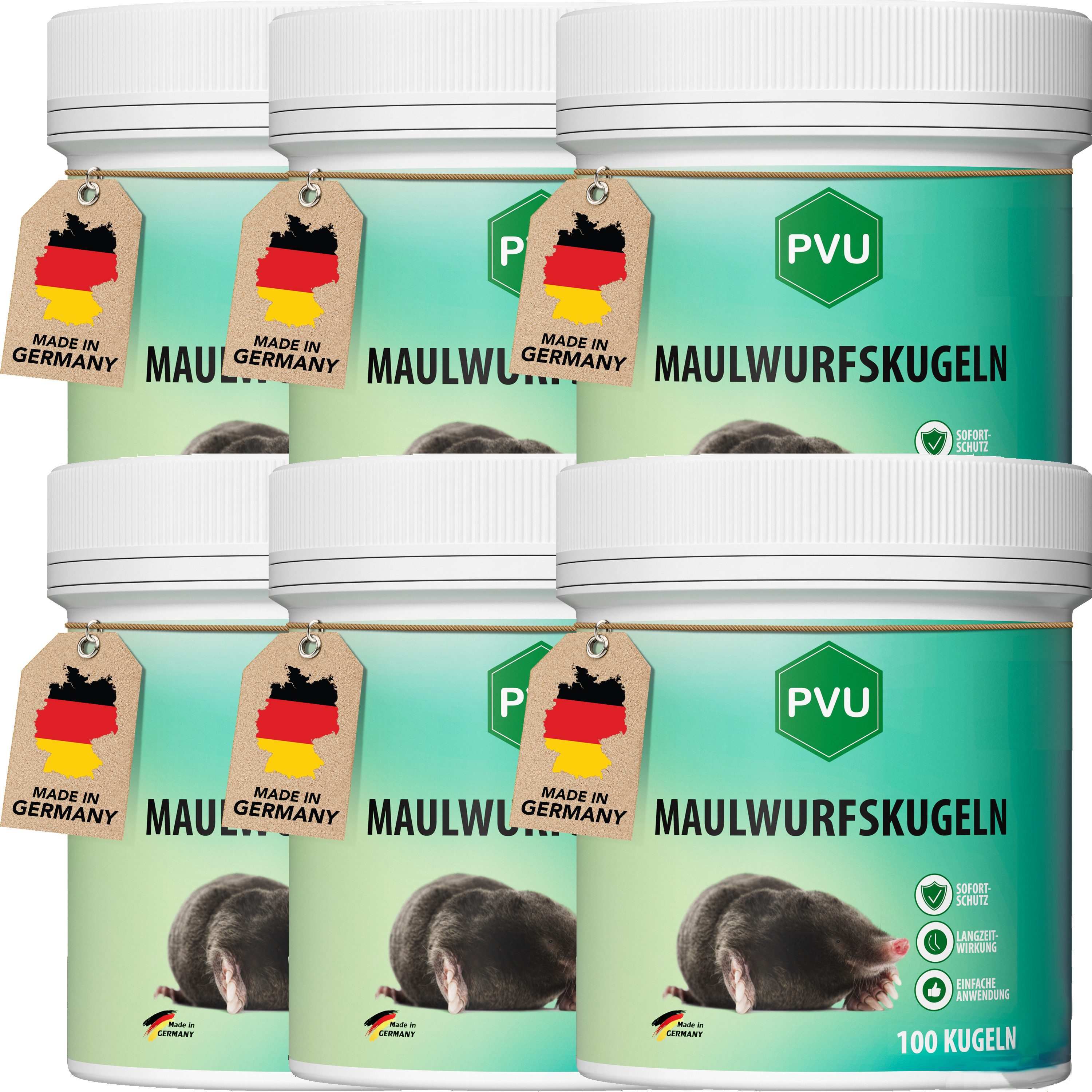 Vergrämungsmittel Maulwurfkugeln, Maulwürfe vertreiben, MADE IN GERMANY