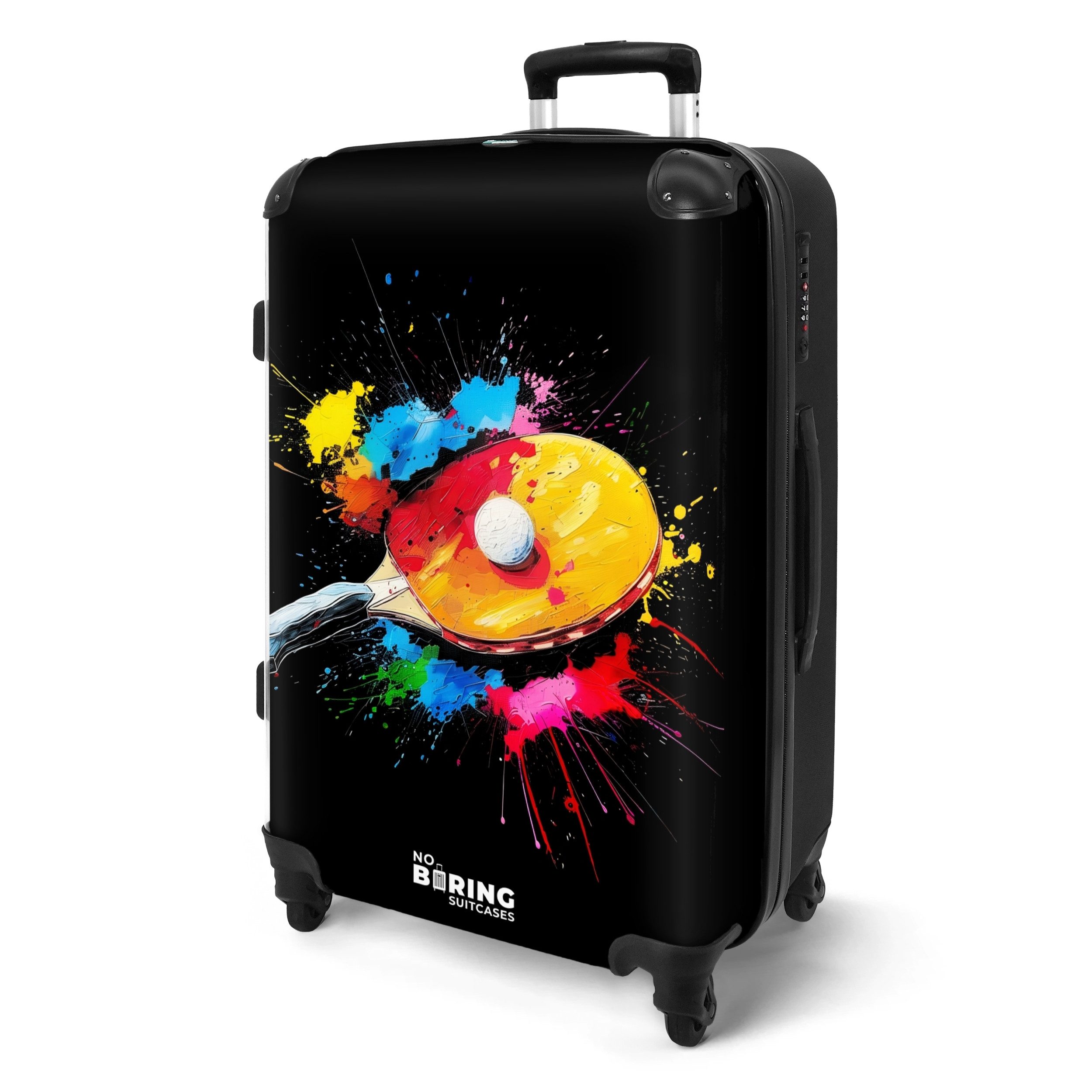NoBoringSuitcases.com© Hartschalen-Trolley Tischtennis mit bunten Farben günstig online kaufen