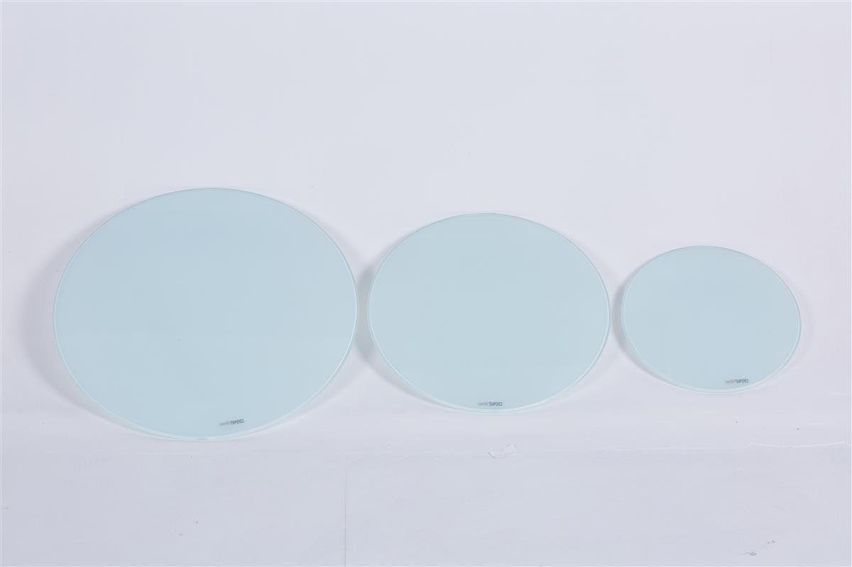HOOZ Tischplatte Glasplatte Ø30x0,6 cm mit Randschliff - weiß, rund