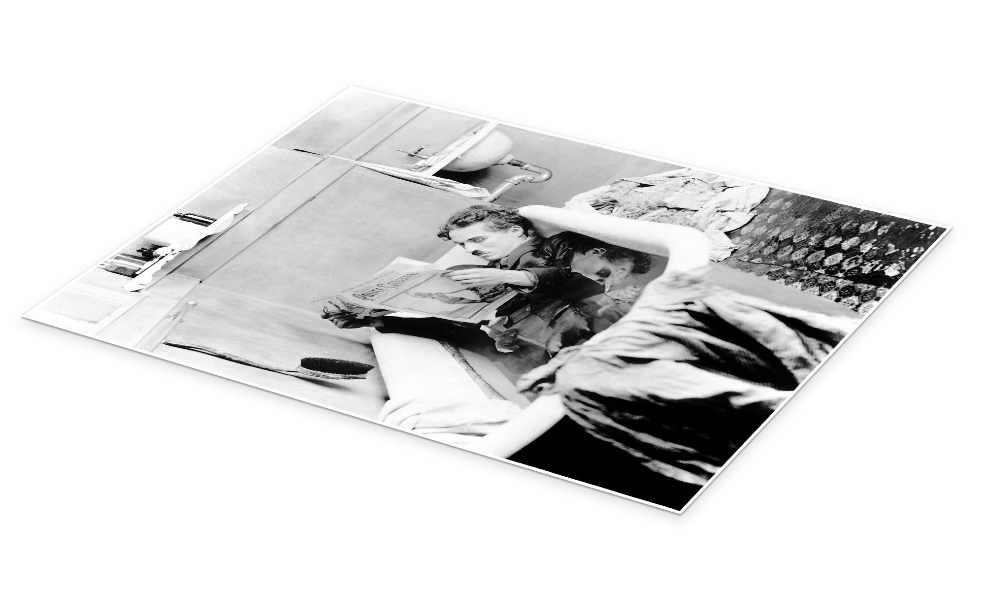 Posterlounge Poster Everett Collection, Charlie Chaplin in der Badewanne, 1 günstig online kaufen