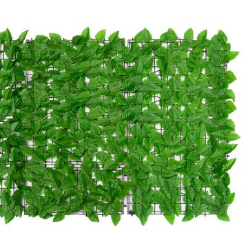 DOTMALL Kunsthecken-Sichtschutz Balkon-Sichtschutz mit Grünen Blättern 400x100 cm