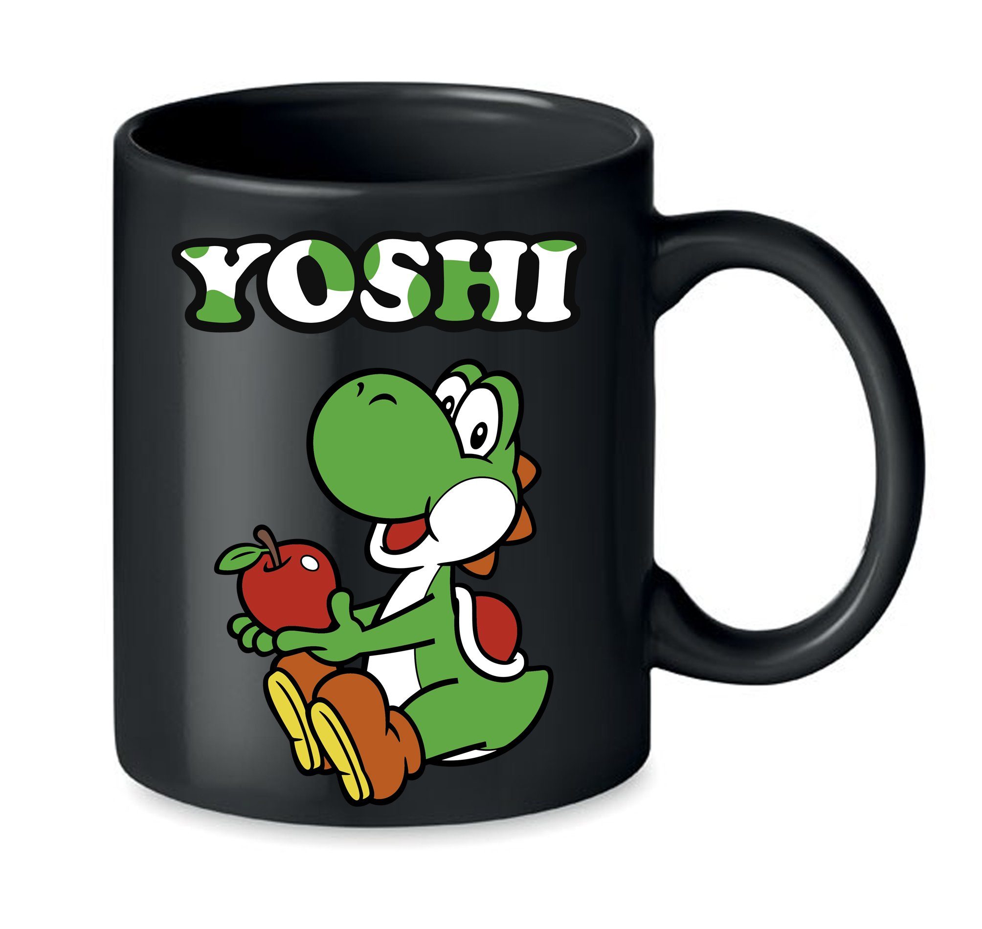 Nintendo Yoshi Schwarz Spiele Blondie & Brownie Konsole, Tasse Gaming Gamer Mario Keramik