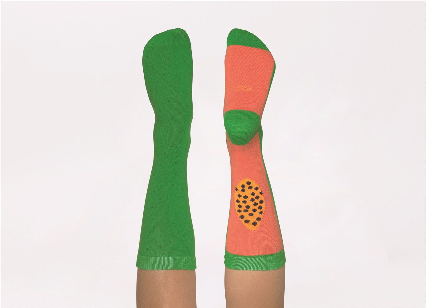DOIY Socken Frucht Socks Papaya (Box, 1-Paar, Strümpfe geformt als leckere Frucht) Fun Geschenkidee