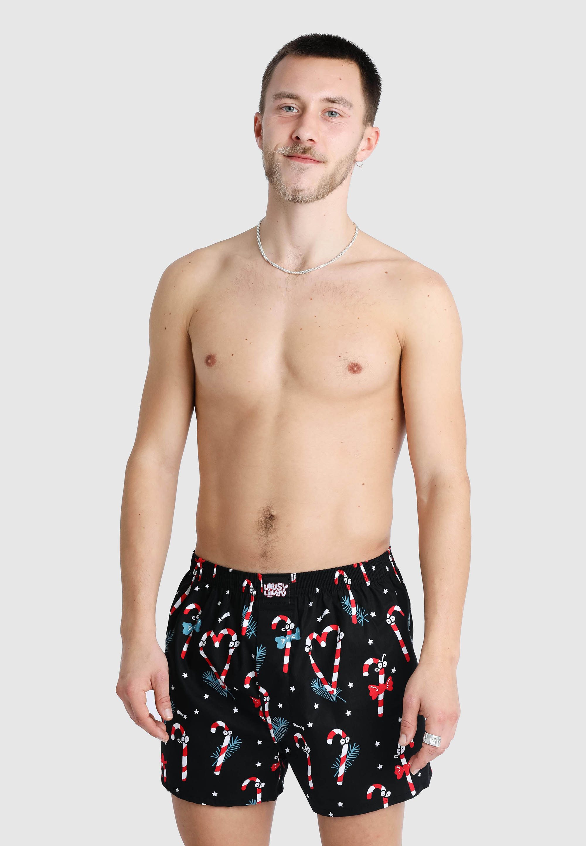 Lousy Livin Boxershorts Santa mit Wihnachtsmann Print