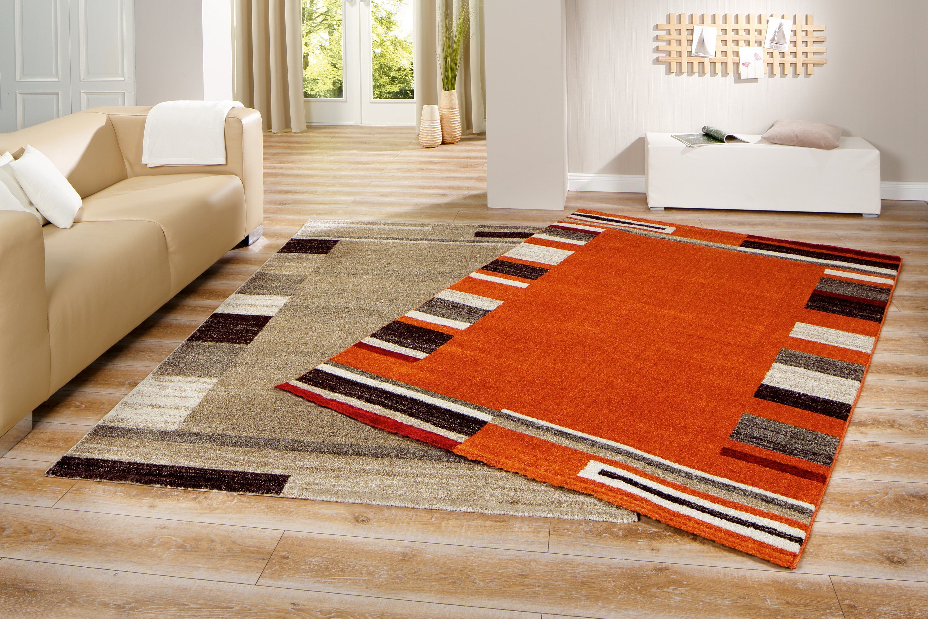 Peyer Syntex Designteppich 1 Teppich Amber 149 Bordüre Fb.terra Gr.160/230 cm, rechteckig