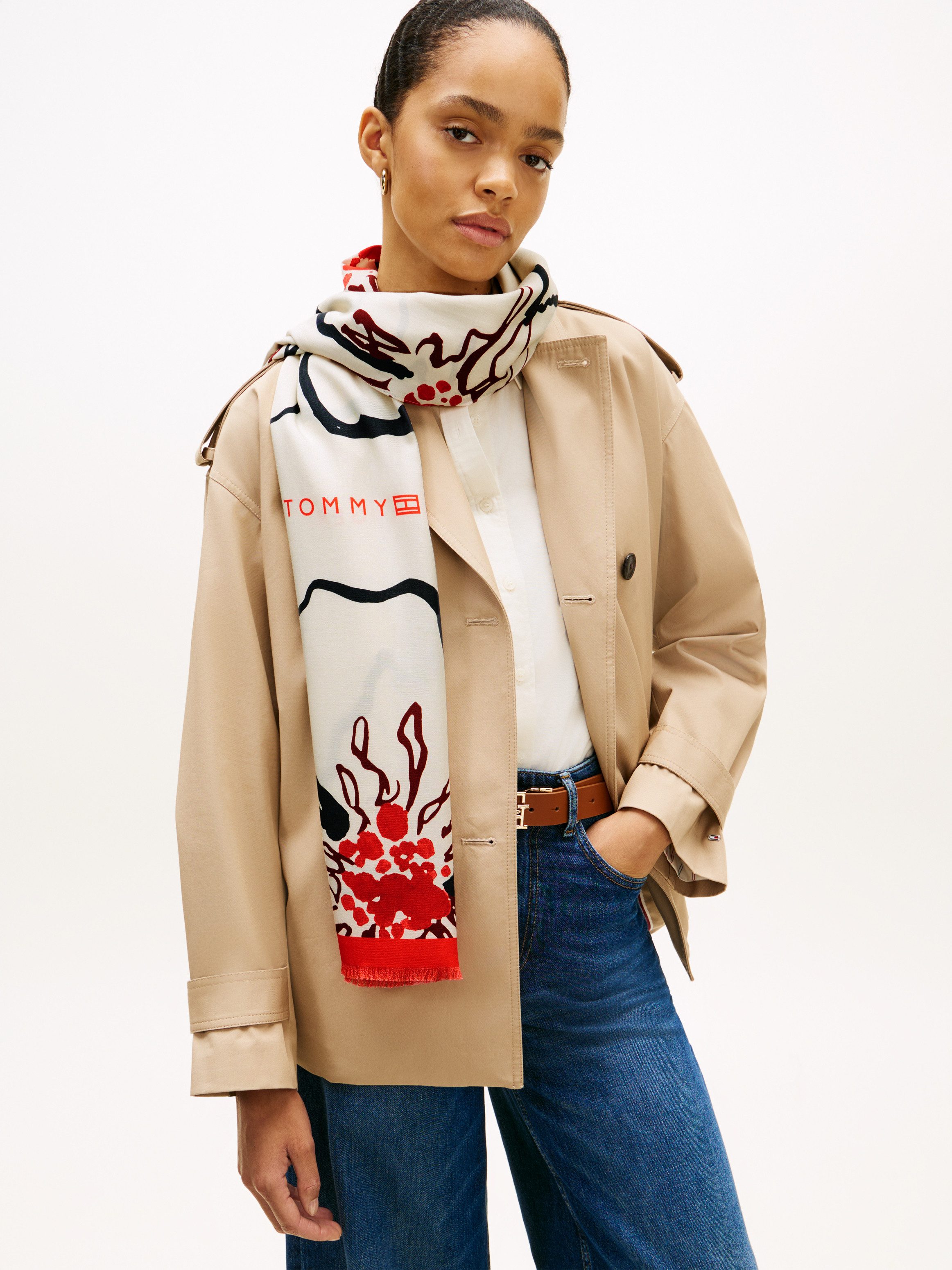Tommy Hilfiger Modeschal TH FLAG FLORAL, 80 x 200 cm günstig online kaufen
