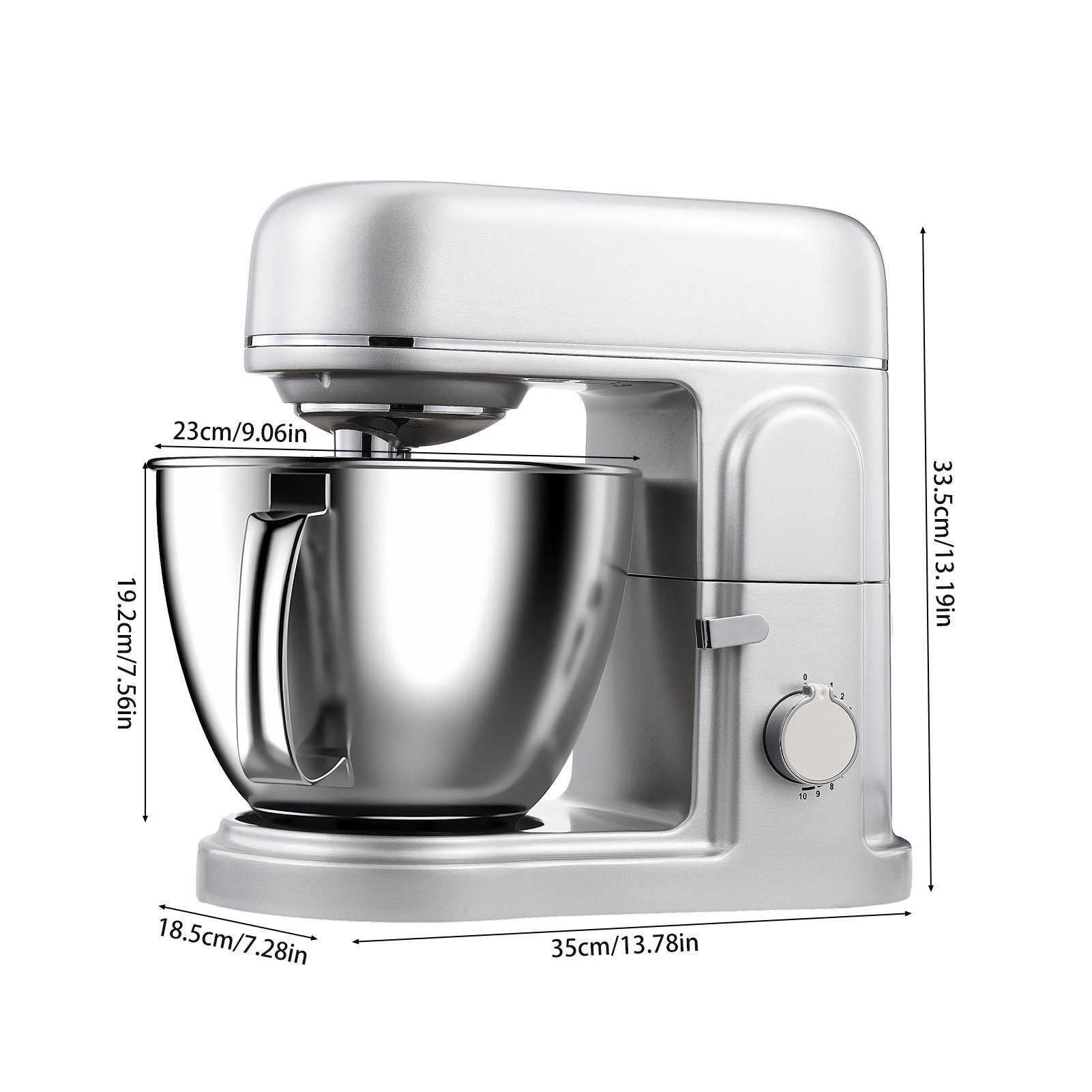 FUROKOY Küchenmaschine mit Kochfunktion Mixer Silber Maschine Küchenmaschine Multifunktional Haushaltsgeräte Kleine
