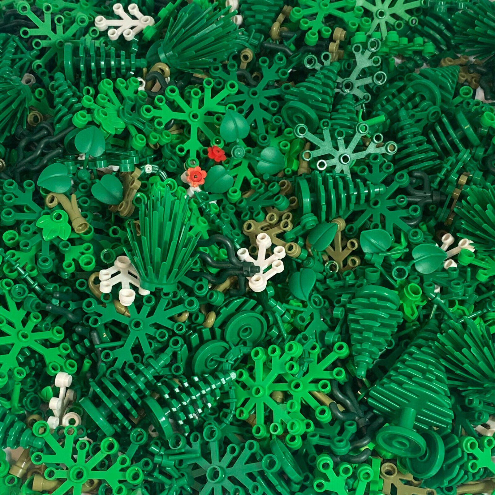 LEGO® Spielbausteine LEGO® Grünzeug Pflanzen Blätter Gemischt NEU! Menge 50x, (Creativ-Set, 50 St), Made in Europe
