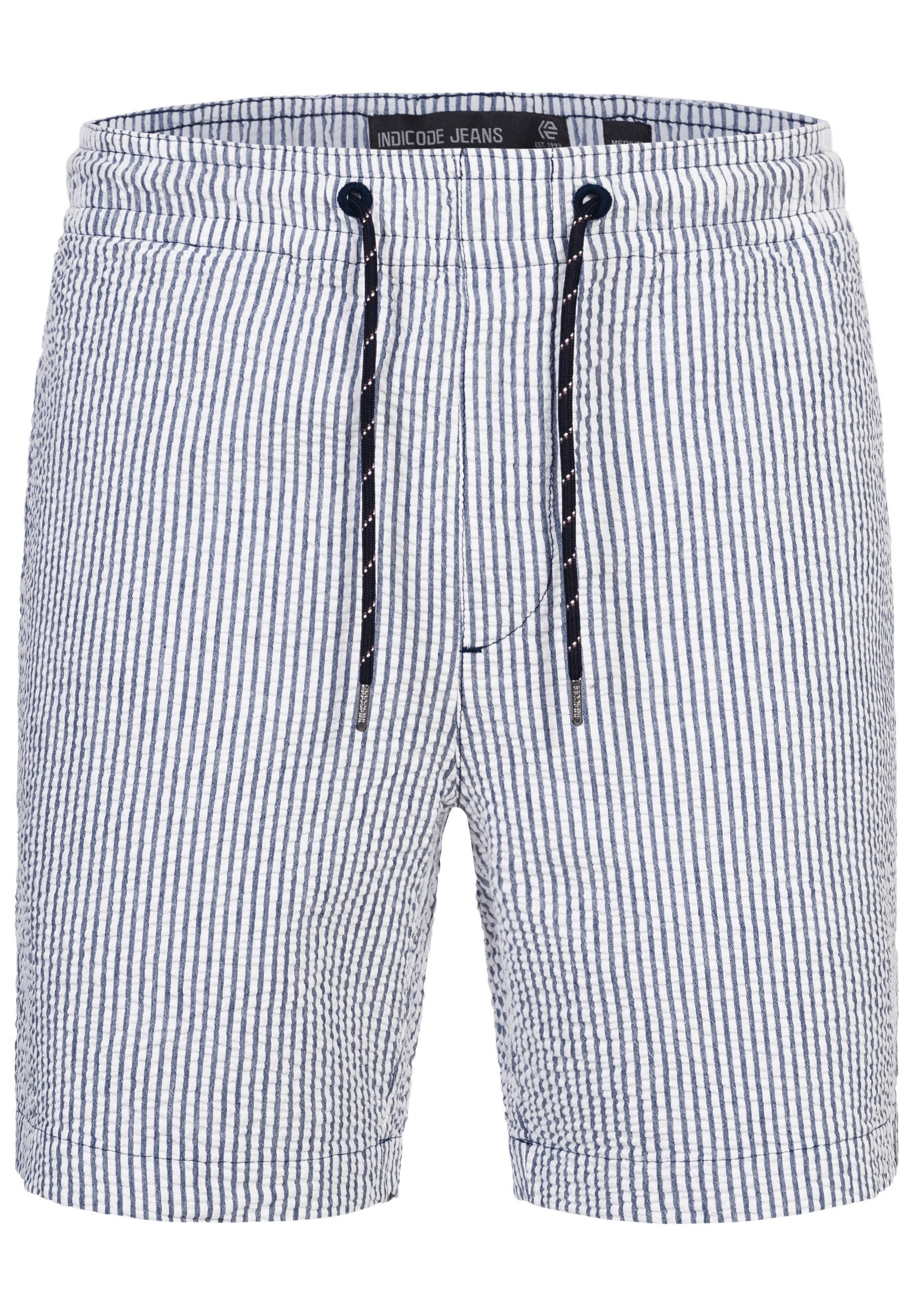 Indicode Chinoshorts INAlizzo aus Seersucker-Material für günstig online kaufen